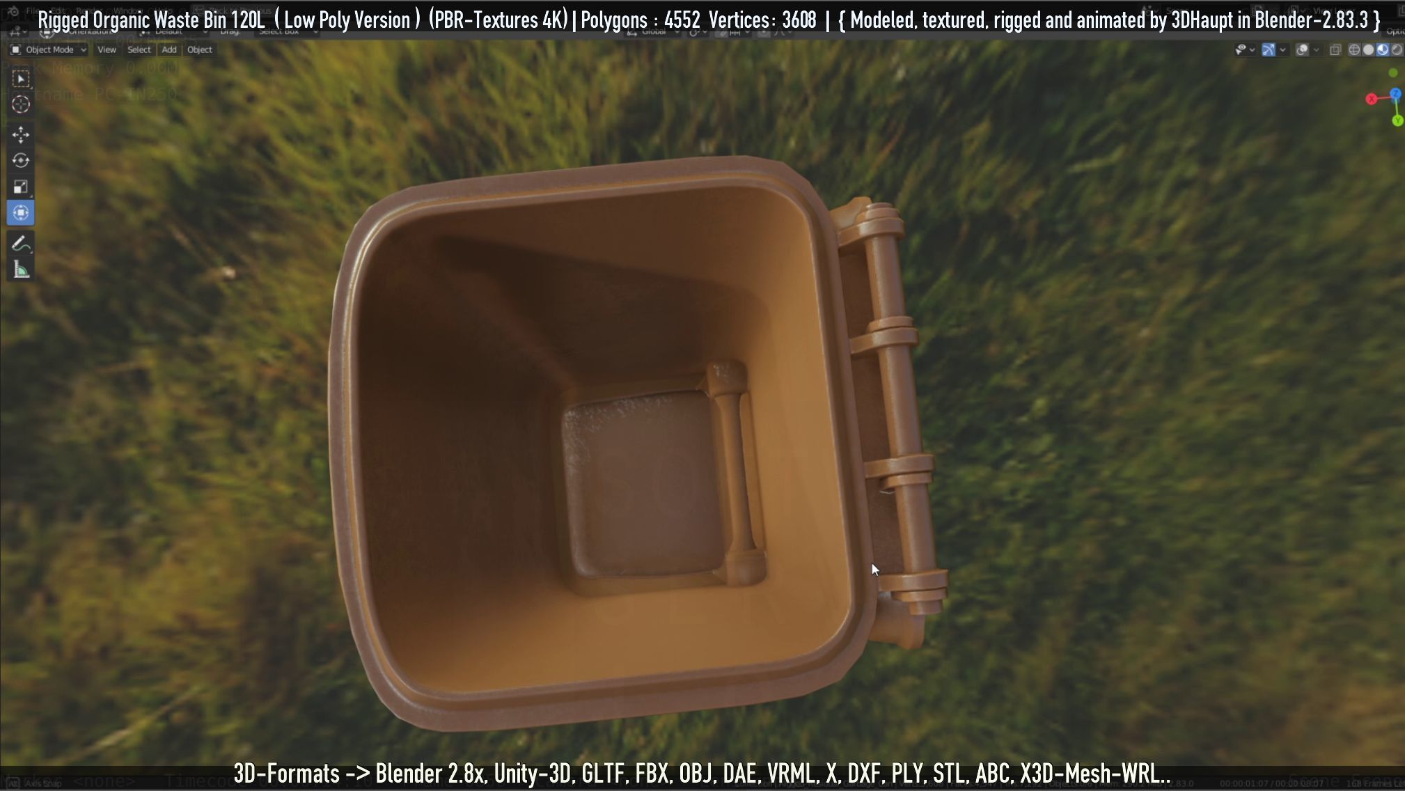 Rigged Organic Waste Bin 120L -Low-Poly-Version- Low-poly 3D model_60