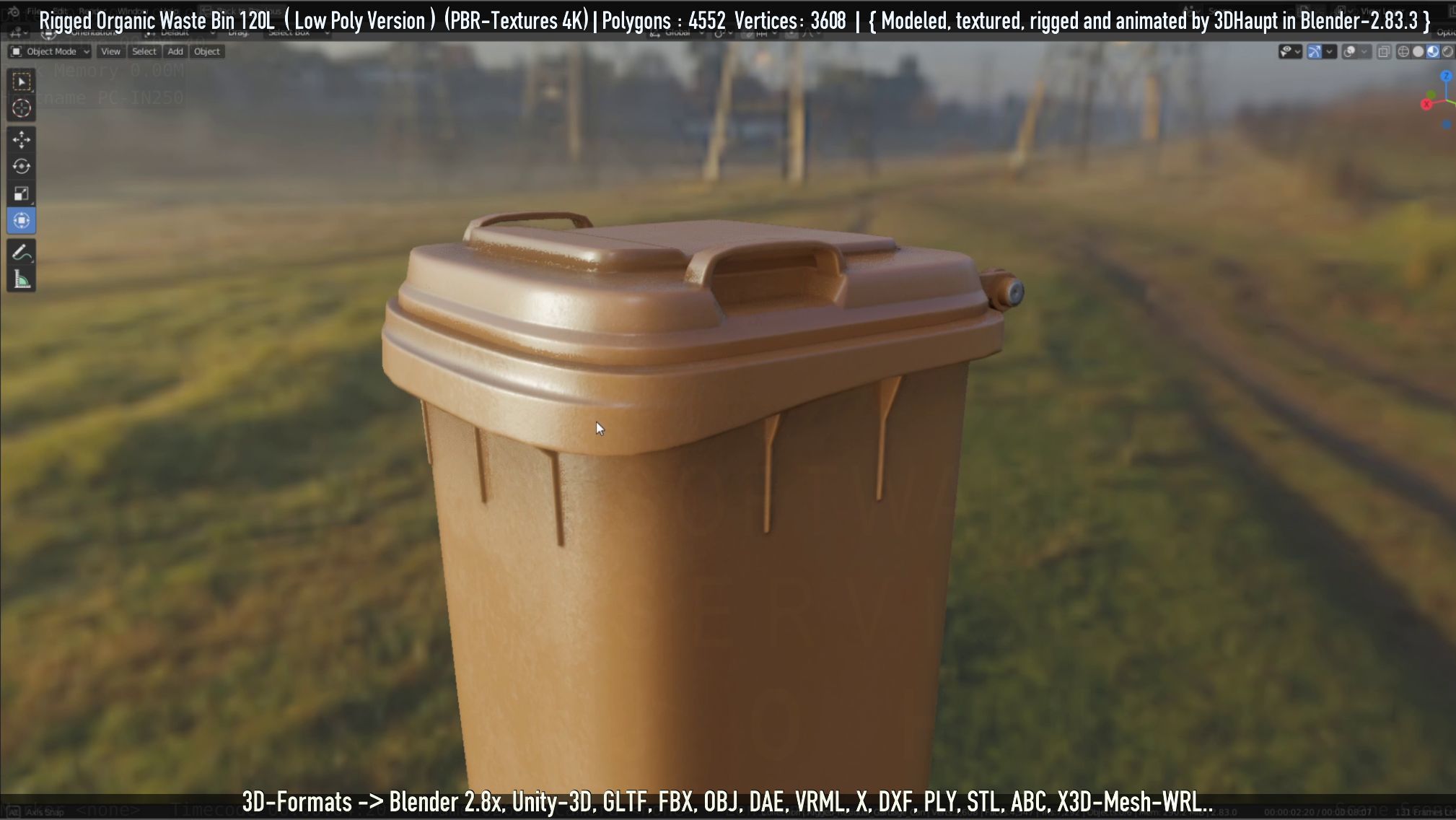 Rigged Organic Waste Bin 120L -Low-Poly-Version- Low-poly 3D model_37