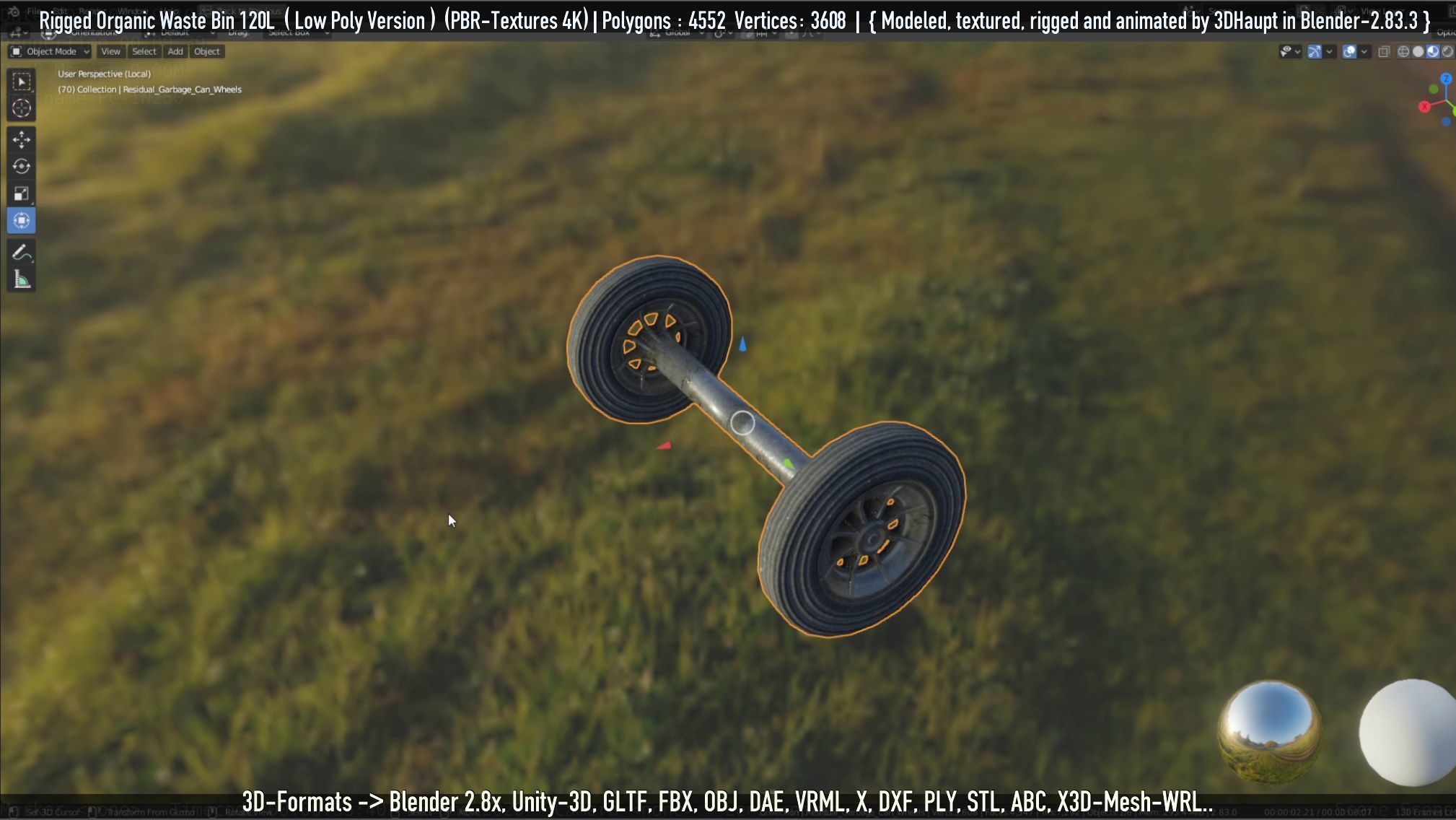 Rigged Organic Waste Bin 120L -Low-Poly-Version- Low-poly 3D model_16