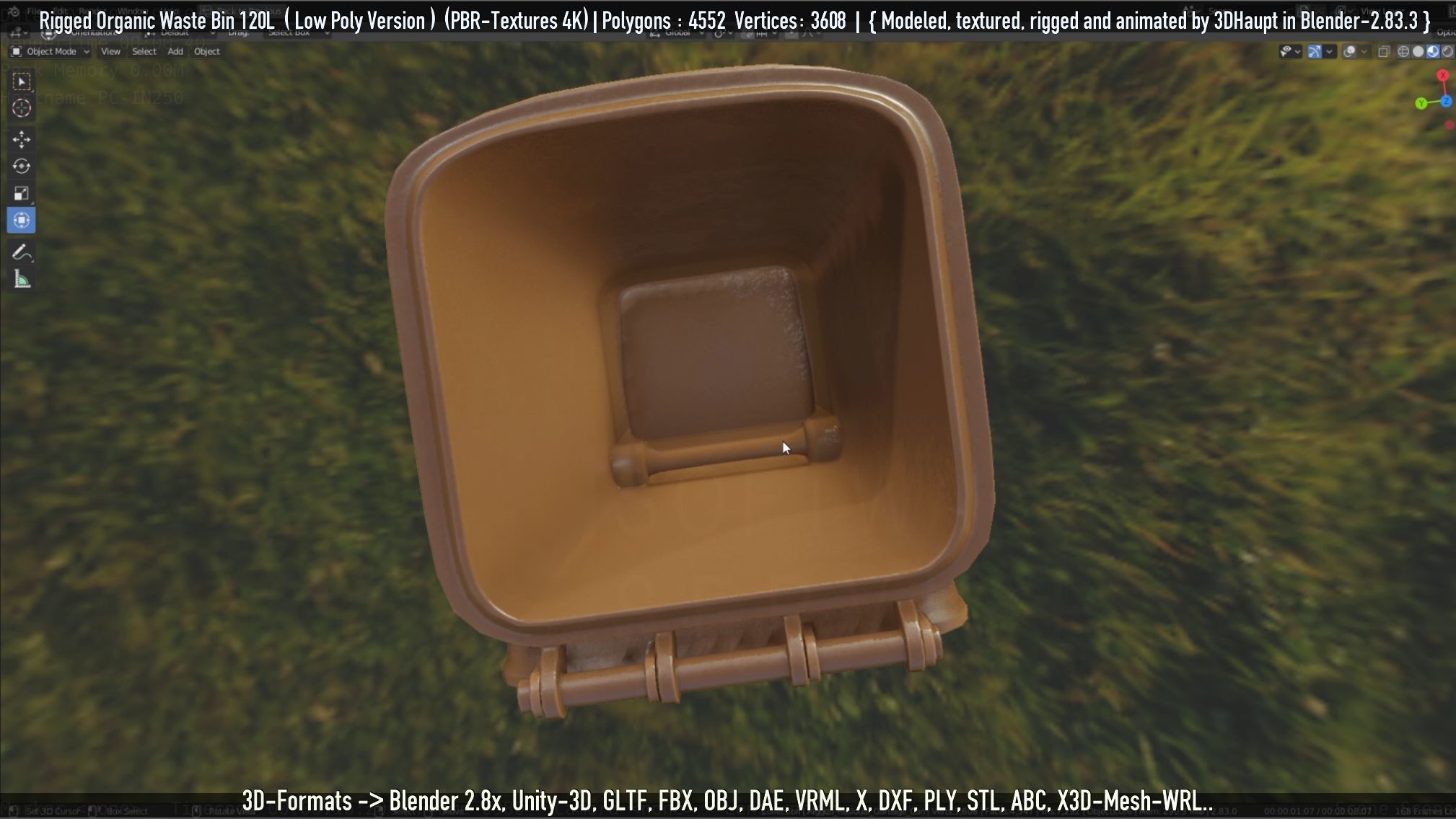 Rigged Organic Waste Bin 120L -Low-Poly-Version- Low-poly 3D model_87