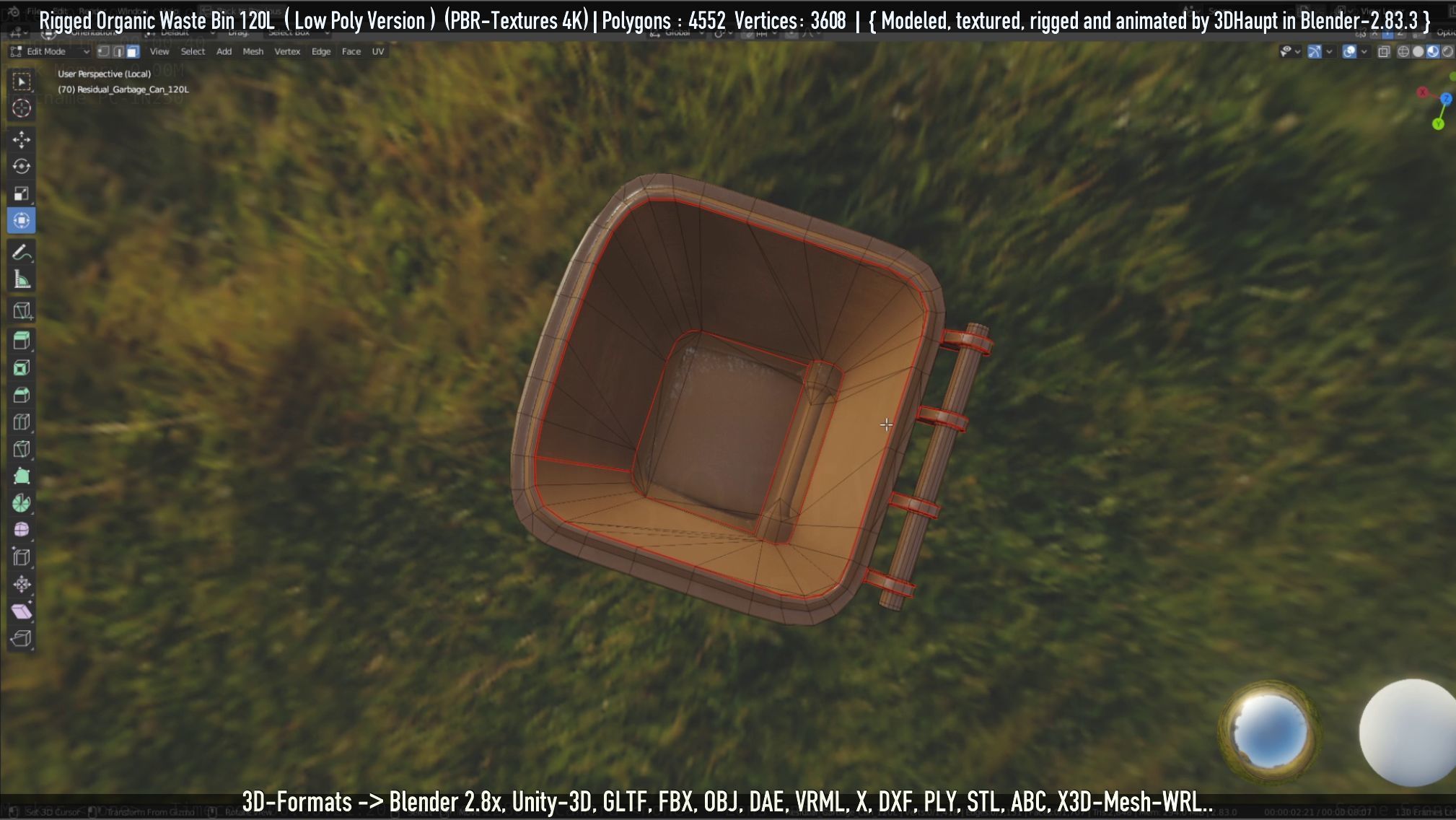 Rigged Organic Waste Bin 120L -Low-Poly-Version- Low-poly 3D model_68