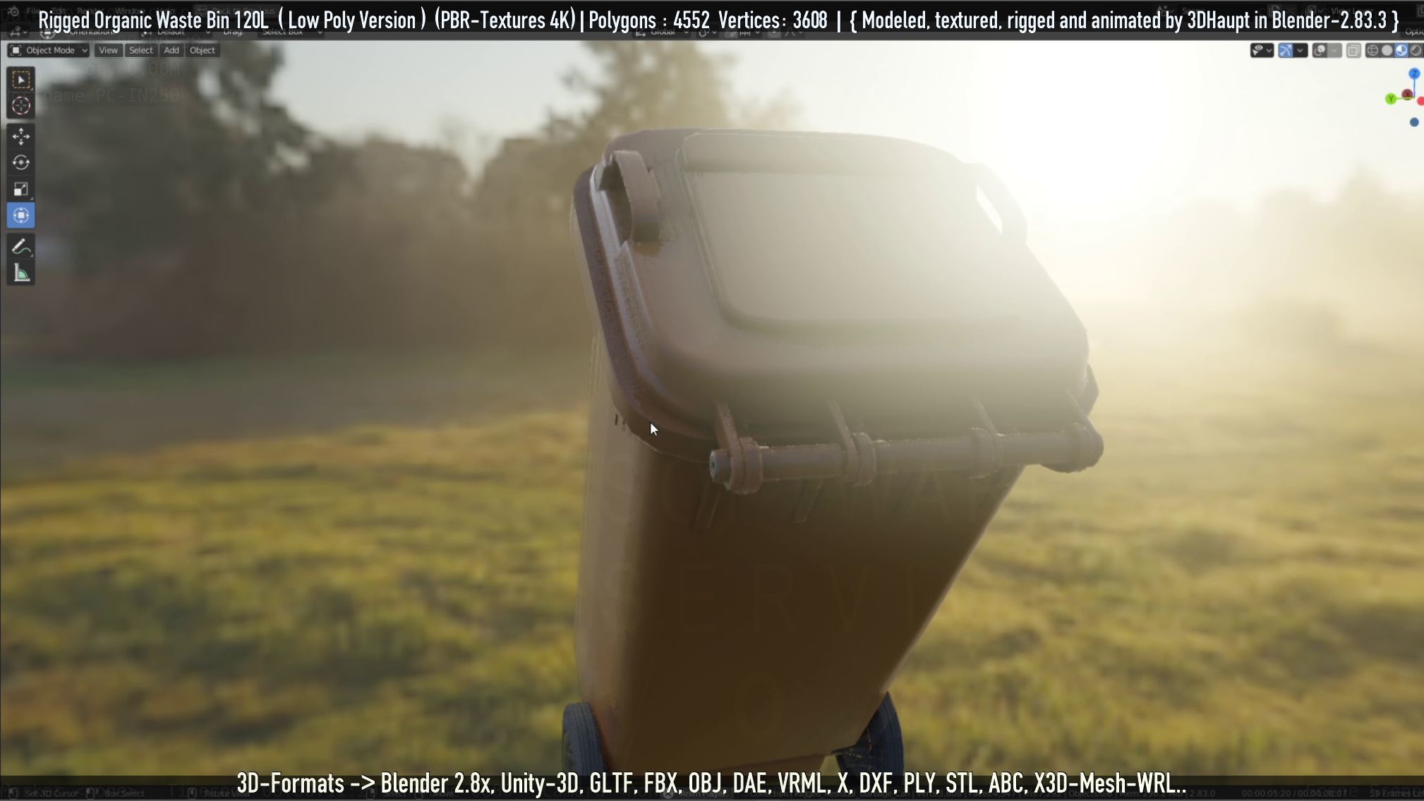 Rigged Organic Waste Bin 120L -Low-Poly-Version- Low-poly 3D model_51