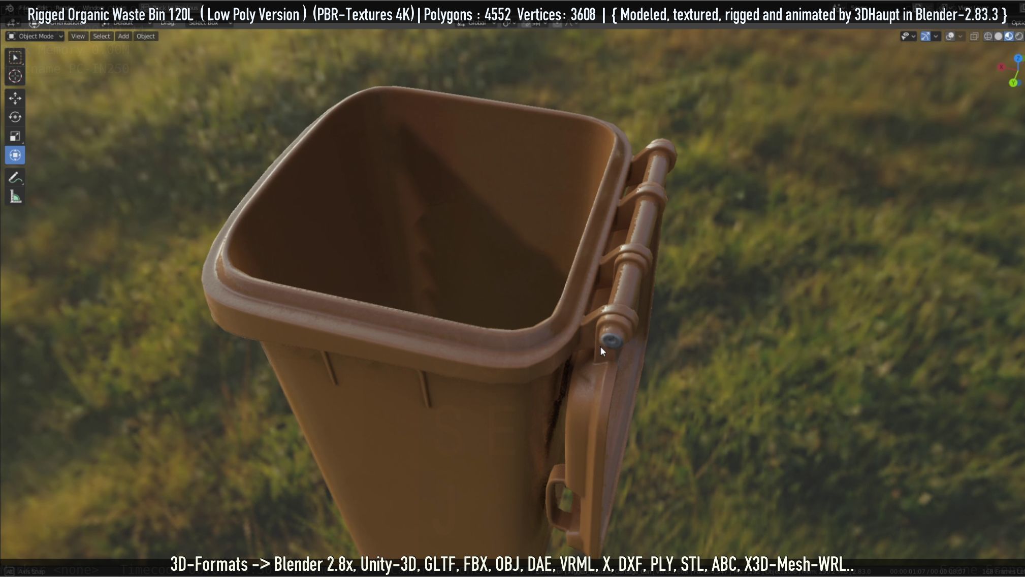 Rigged Organic Waste Bin 120L -Low-Poly-Version- Low-poly 3D model_61