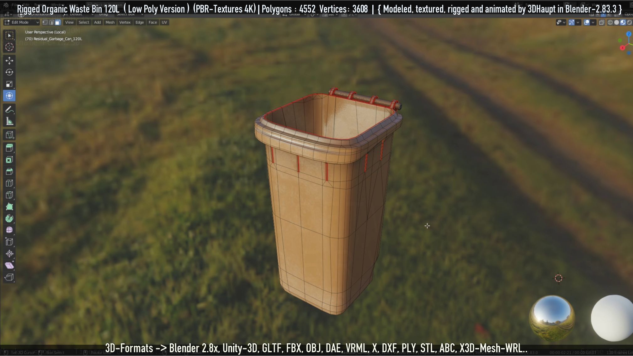 Rigged Organic Waste Bin 120L -Low-Poly-Version- Low-poly 3D model_71