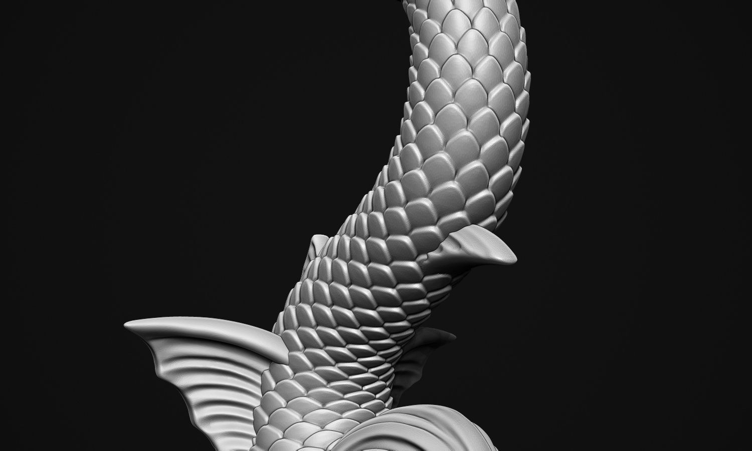 Ancient Fish Sculpture 3D print model_9