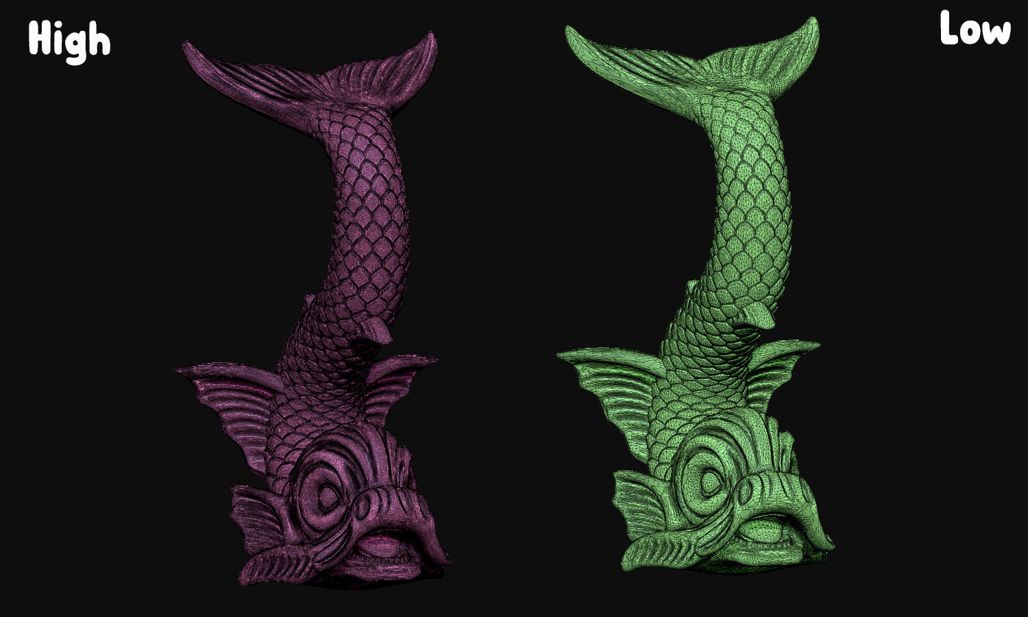 Ancient Fish Sculpture 3D print model_27