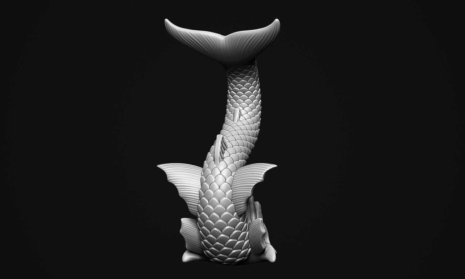 Ancient Fish Sculpture 3D print model_15