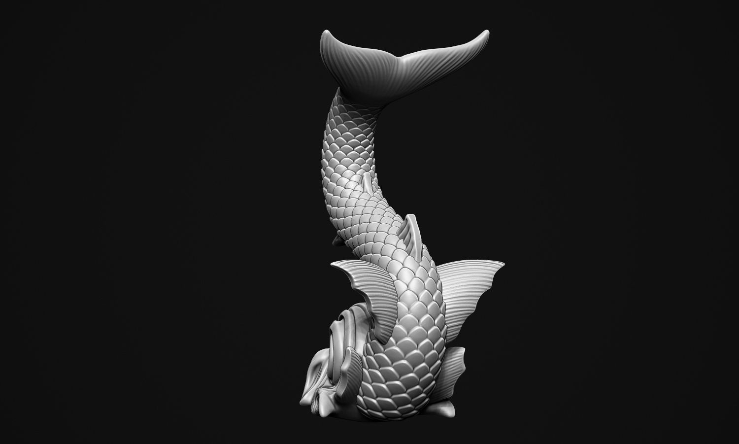Ancient Fish Sculpture 3D print model_17