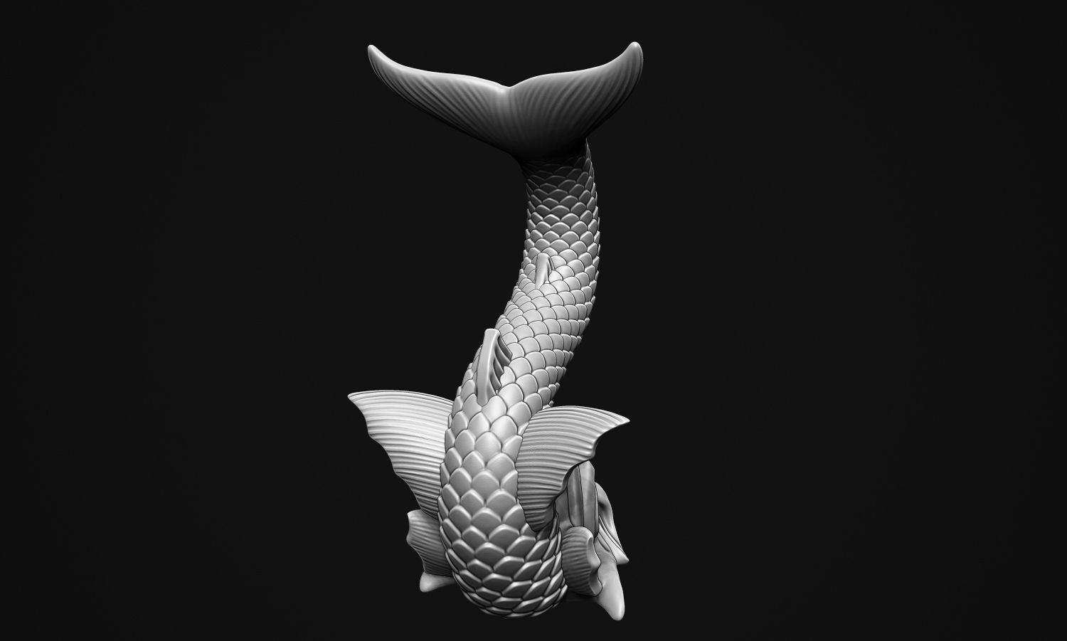 Ancient Fish Sculpture 3D print model_10
