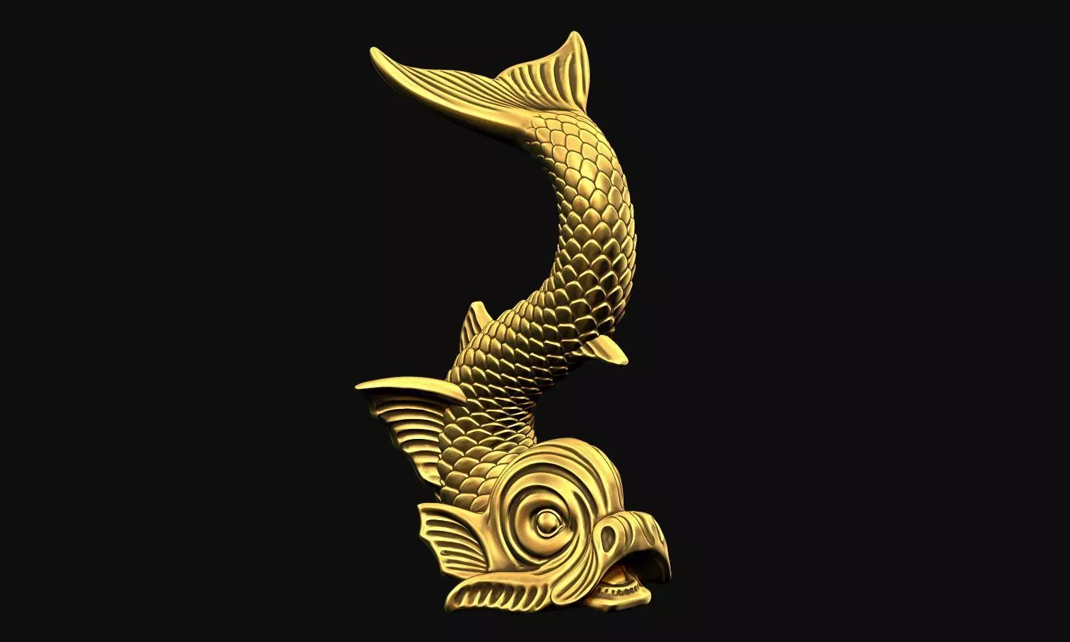 Ancient Fish Sculpture 3D print model_0