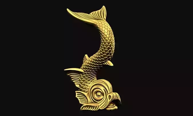 Ancient Fish Sculpture 3D print model