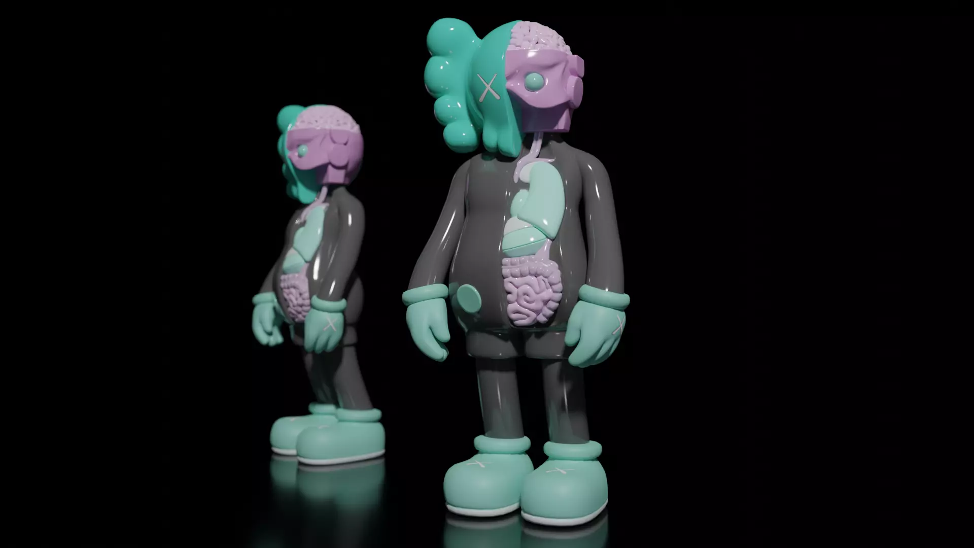 KAWS Companion - Kaws Figure 3D Model - Arsham Colorway 3D model_0