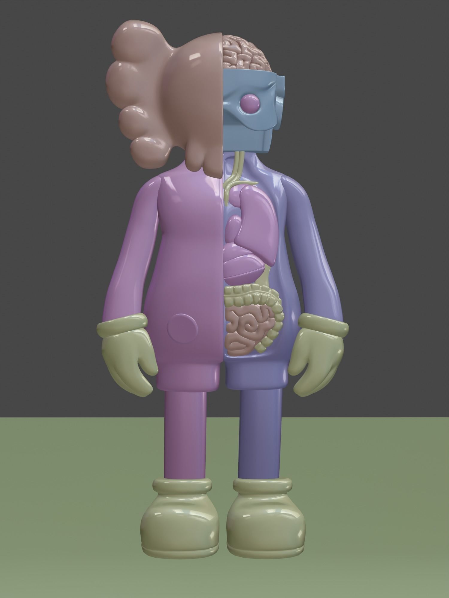 KAWS Companion - Kaws Figure 3D Model - Arsham Colorway 3D model_4