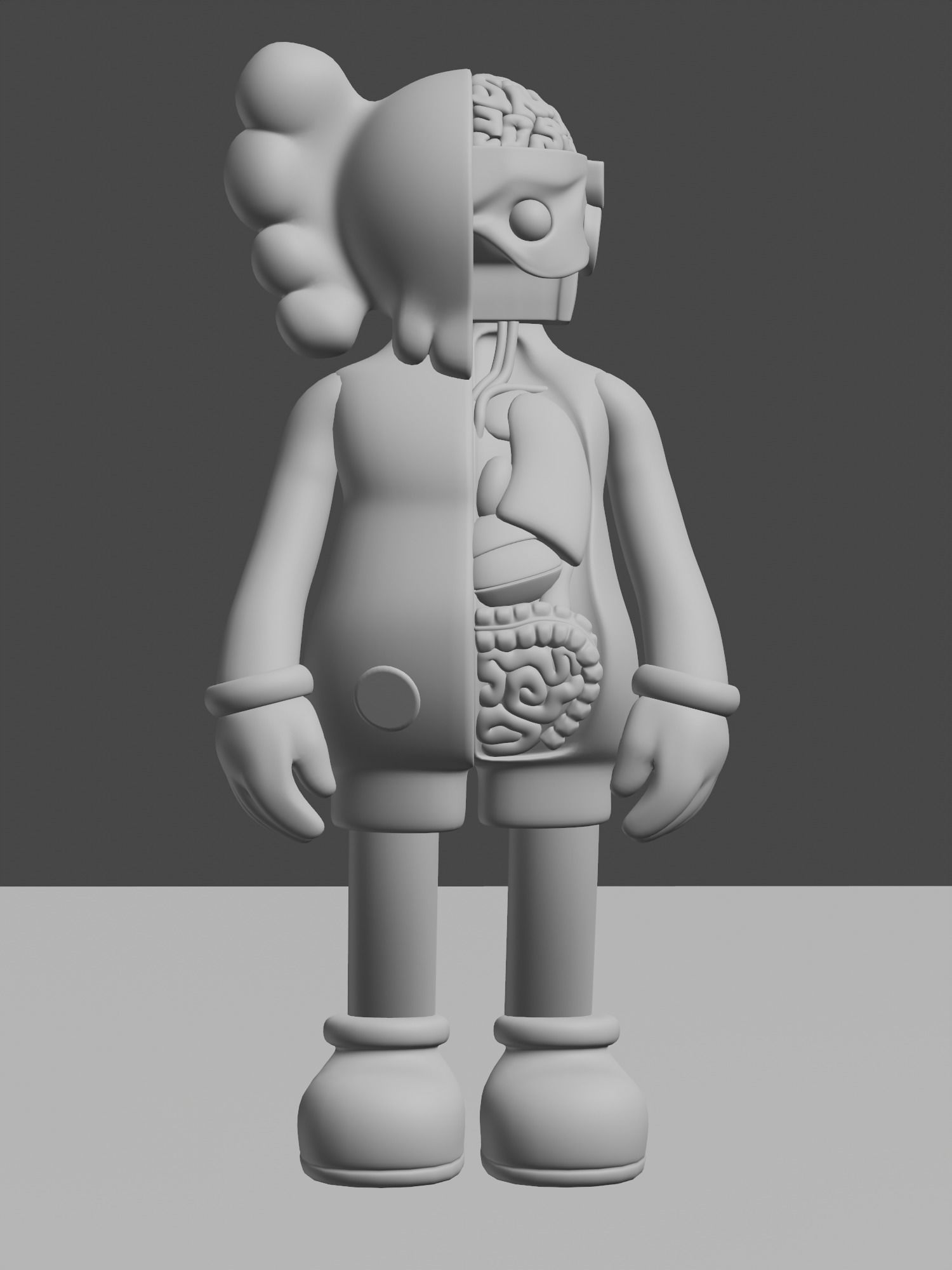 KAWS Companion - Kaws Figure 3D Model - Arsham Colorway 3D model_3