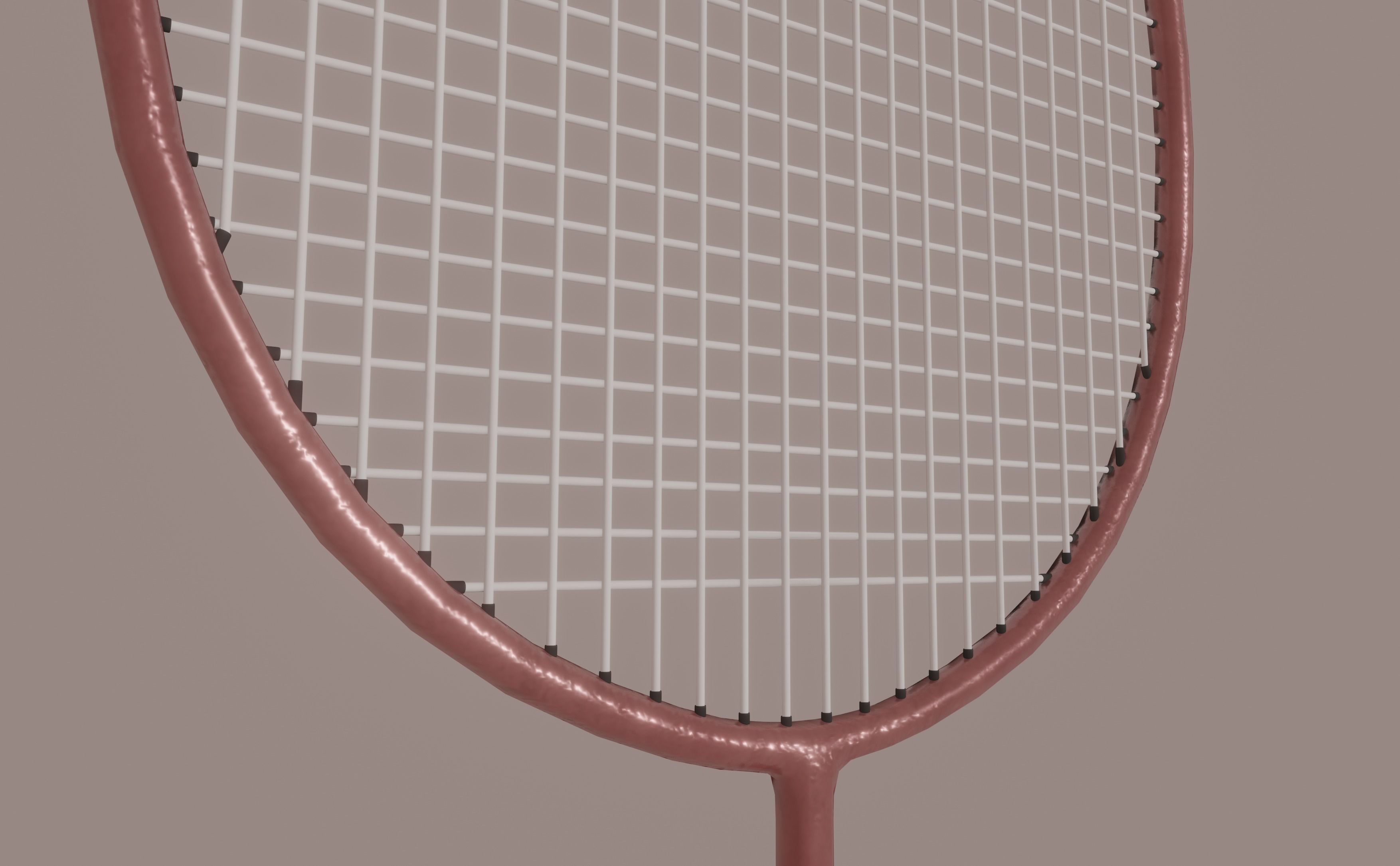 Badminton Racket 3D model_9