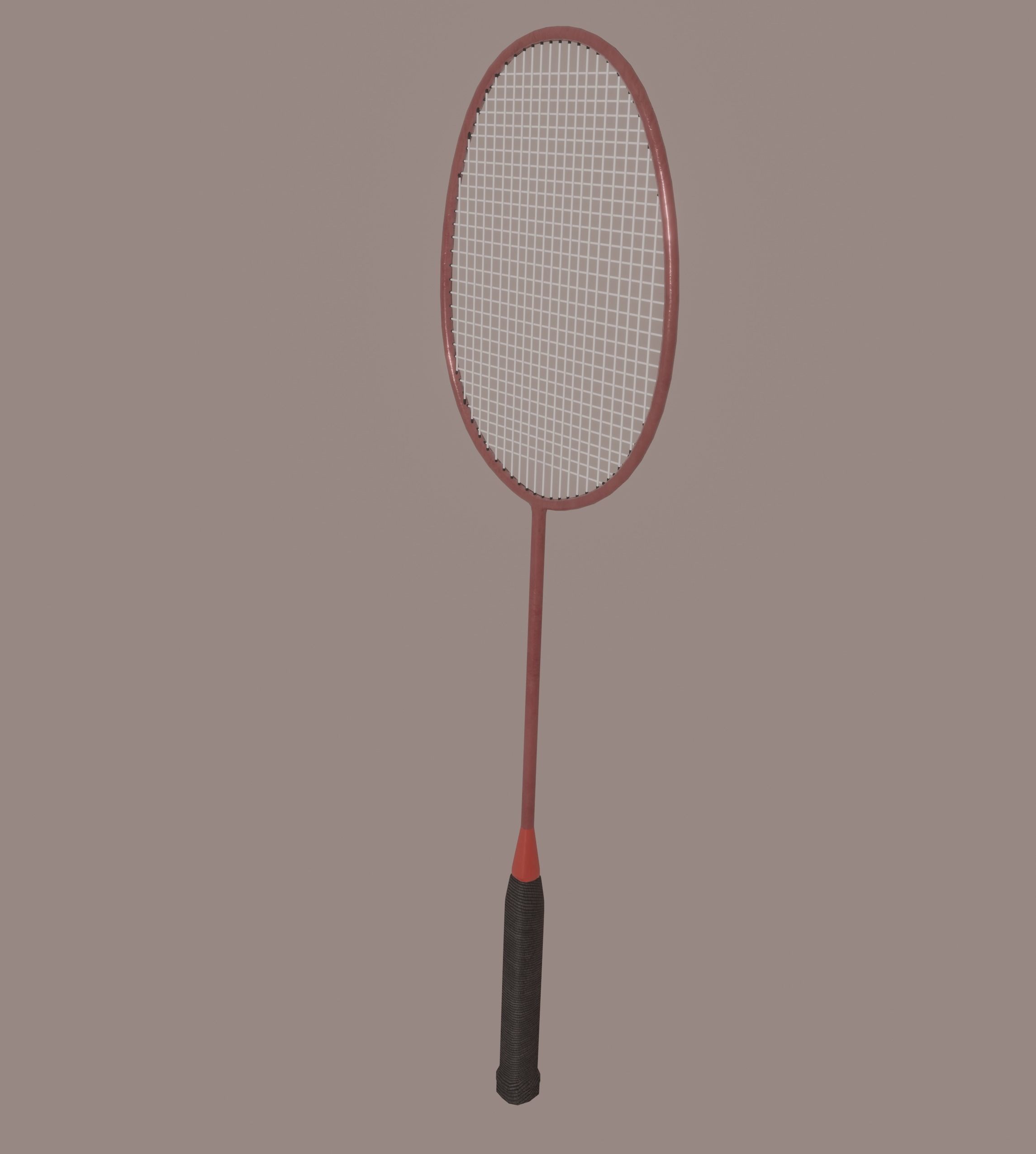 Badminton Racket 3D model_2