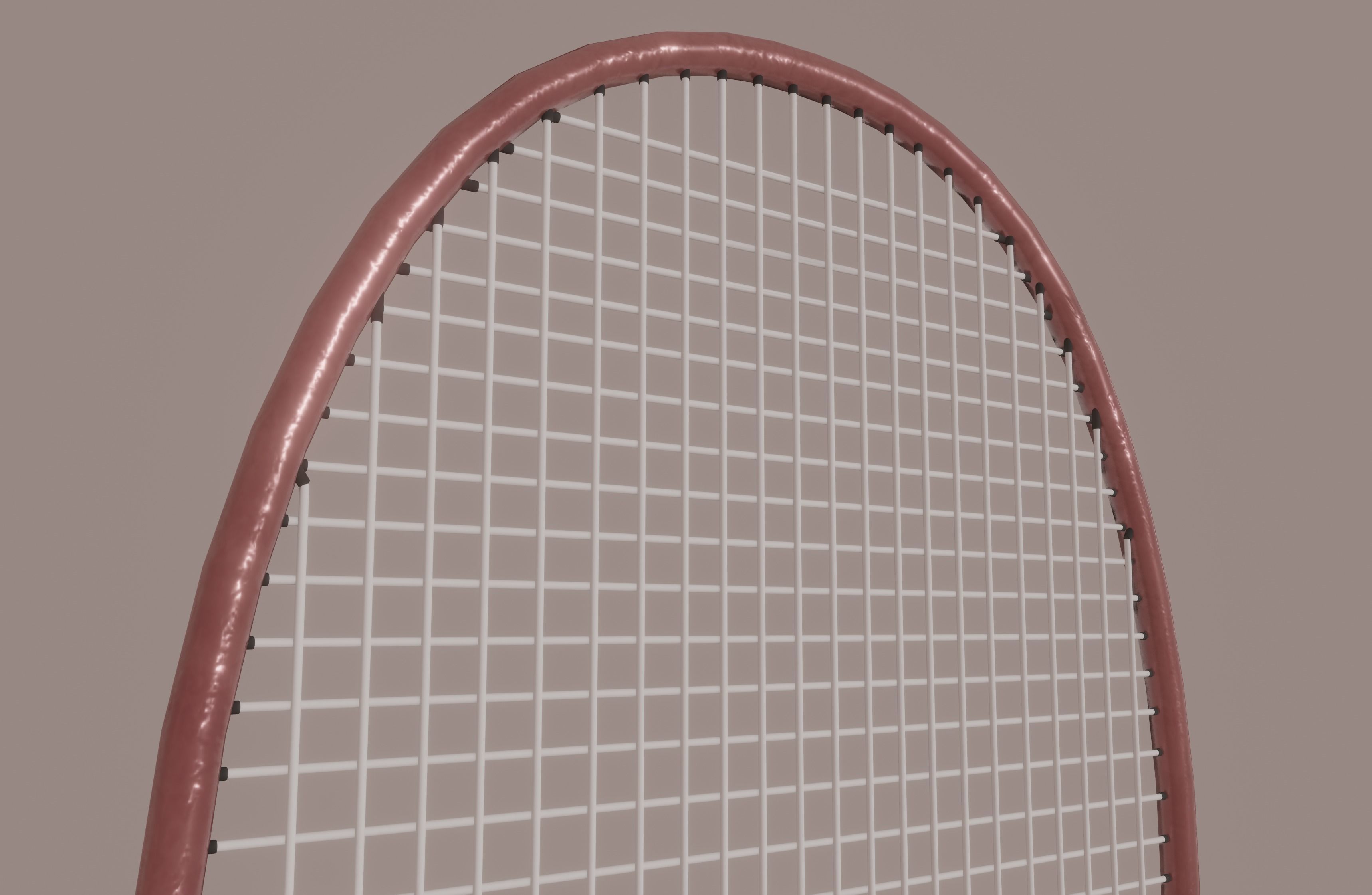 Badminton Racket 3D model_10