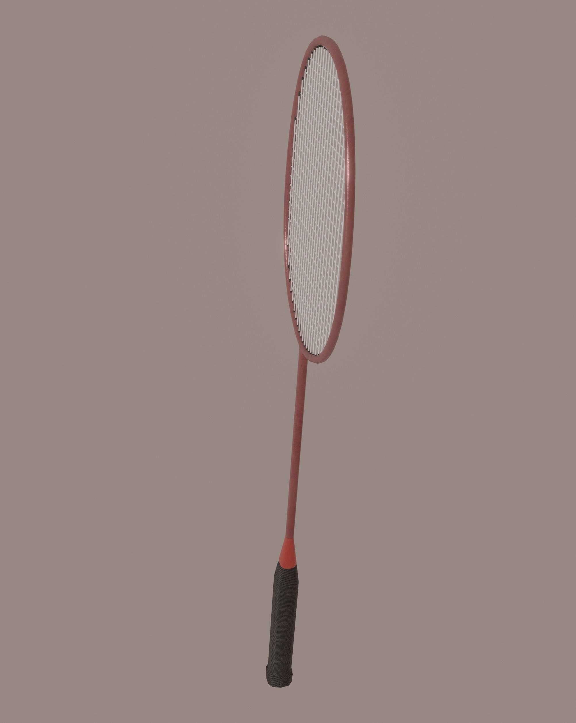 Badminton Racket 3D model_3