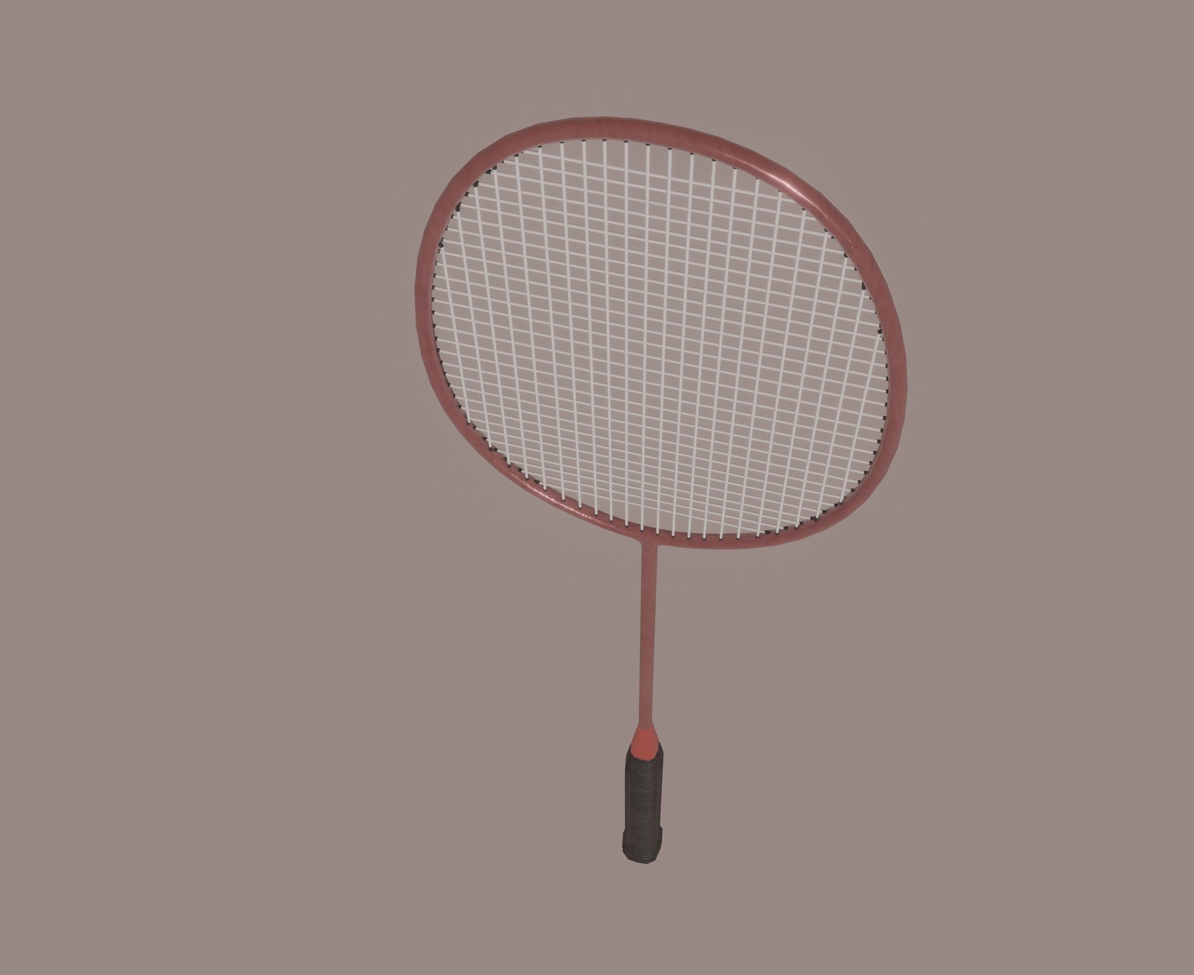 Badminton Racket 3D model_12