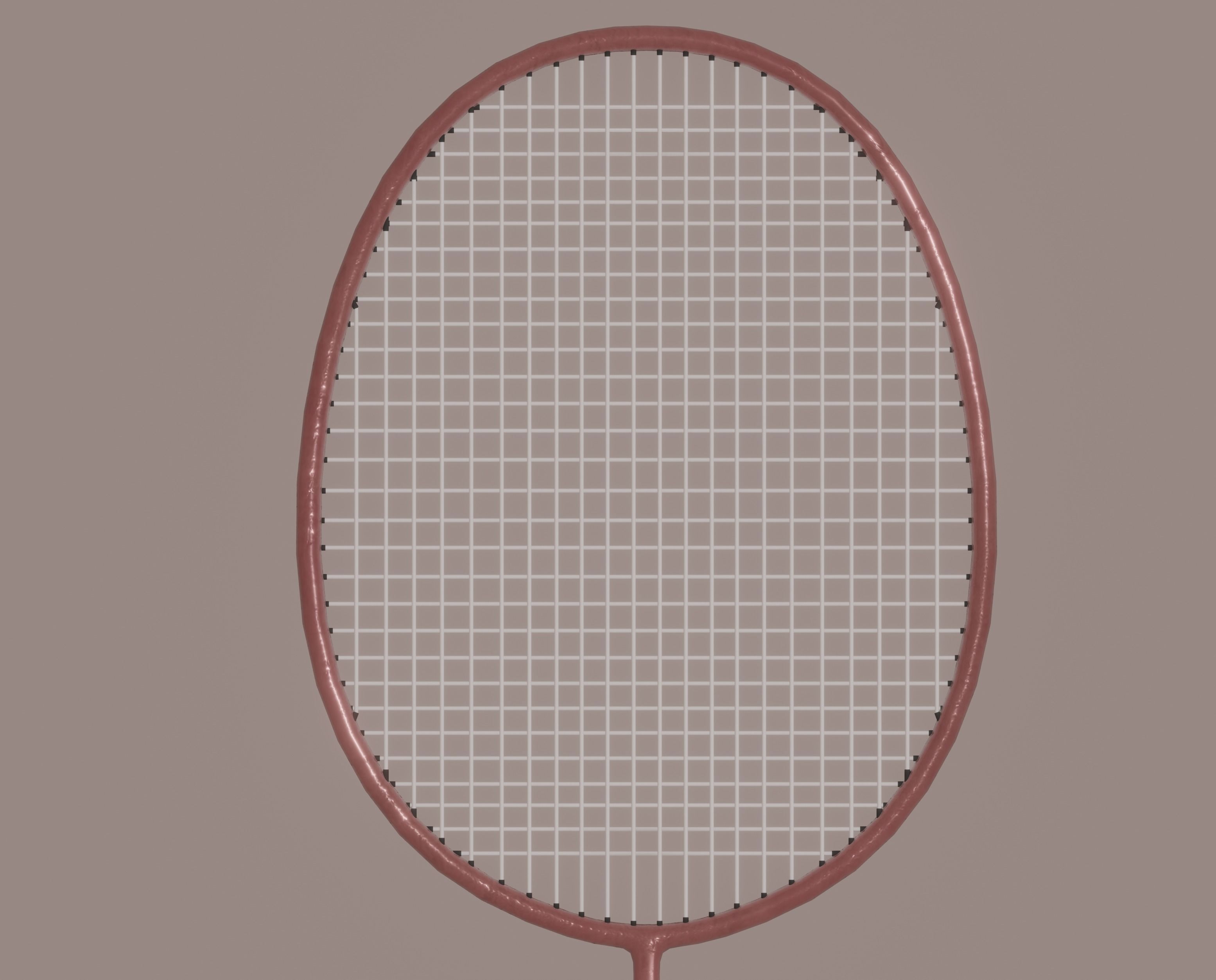 Badminton Racket 3D model_11