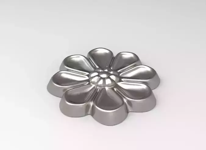 Rosasse rosette HD for CNC or 3D printer and mold free  refR1 3D print model