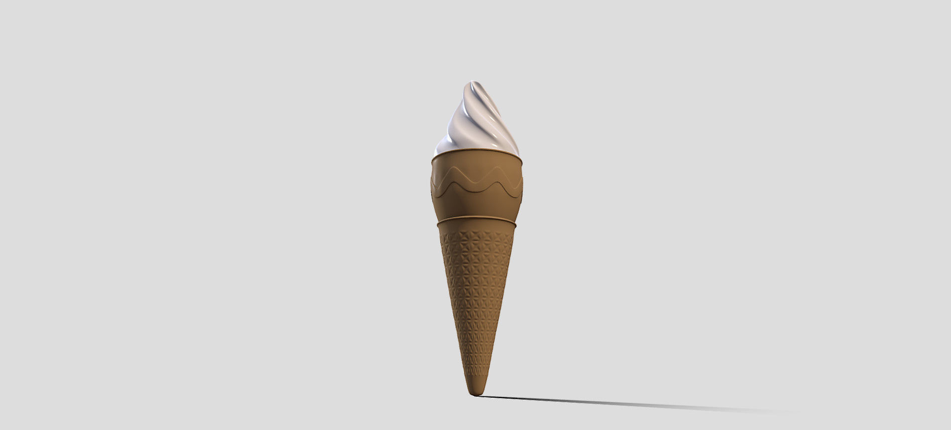 Cone Ice Cream 3D model_16