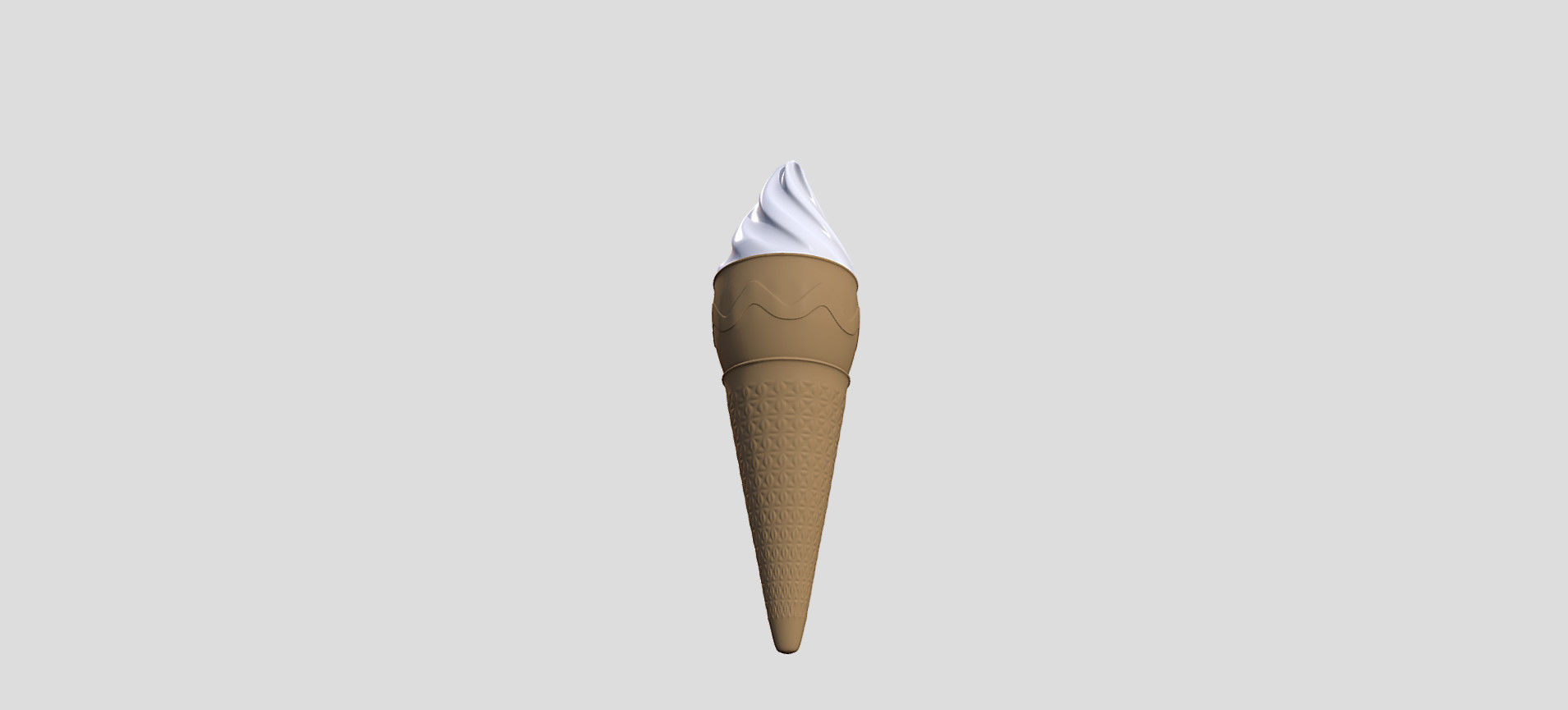 Cone Ice Cream 3D model_12