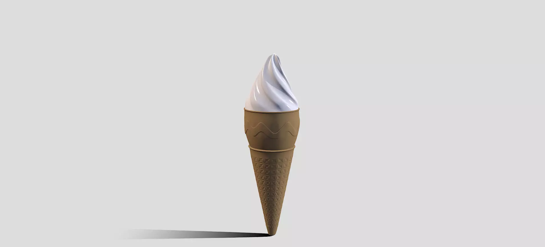 Cone Ice Cream 3D model_0