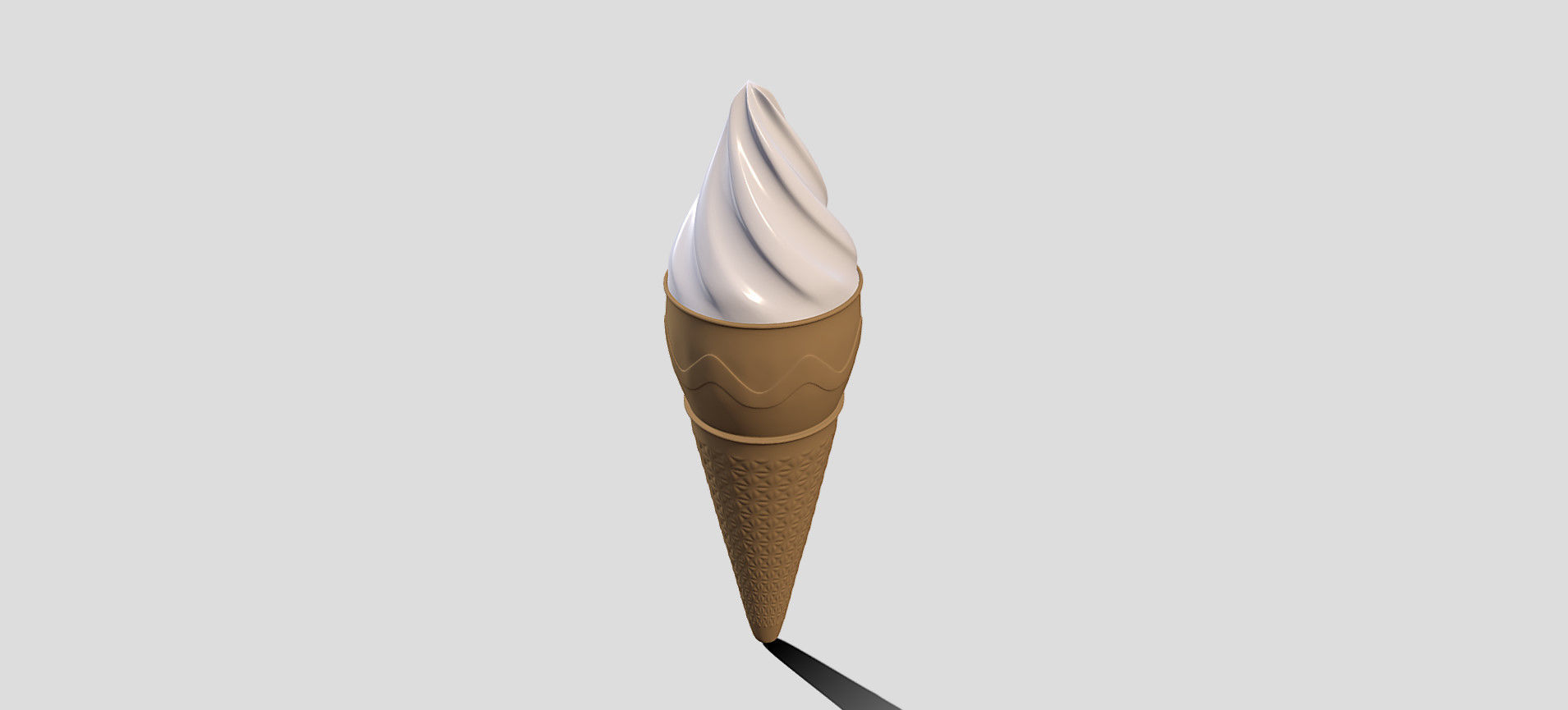 Cone Ice Cream 3D model_7