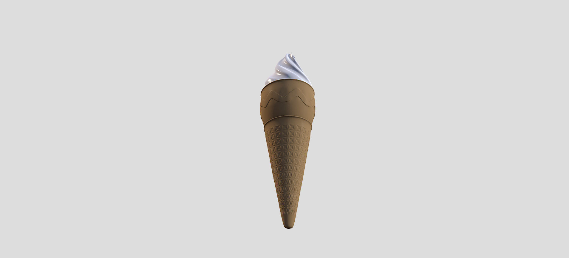 Cone Ice Cream 3D model_36