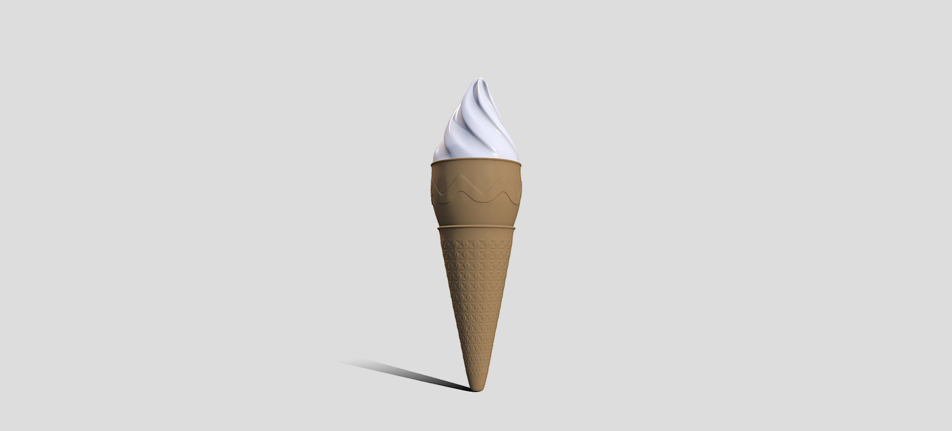 Cone Ice Cream 3D model_21
