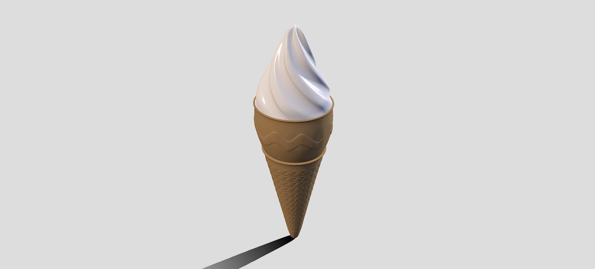 Cone Ice Cream 3D model_9