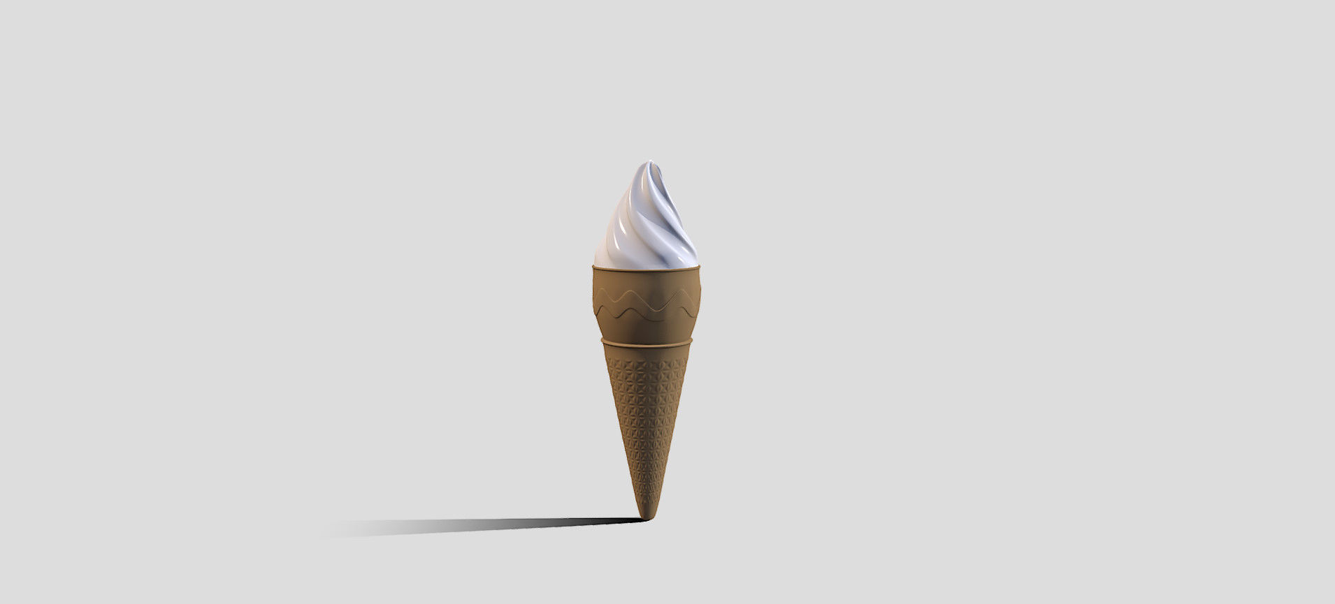 Cone Ice Cream 3D model_41