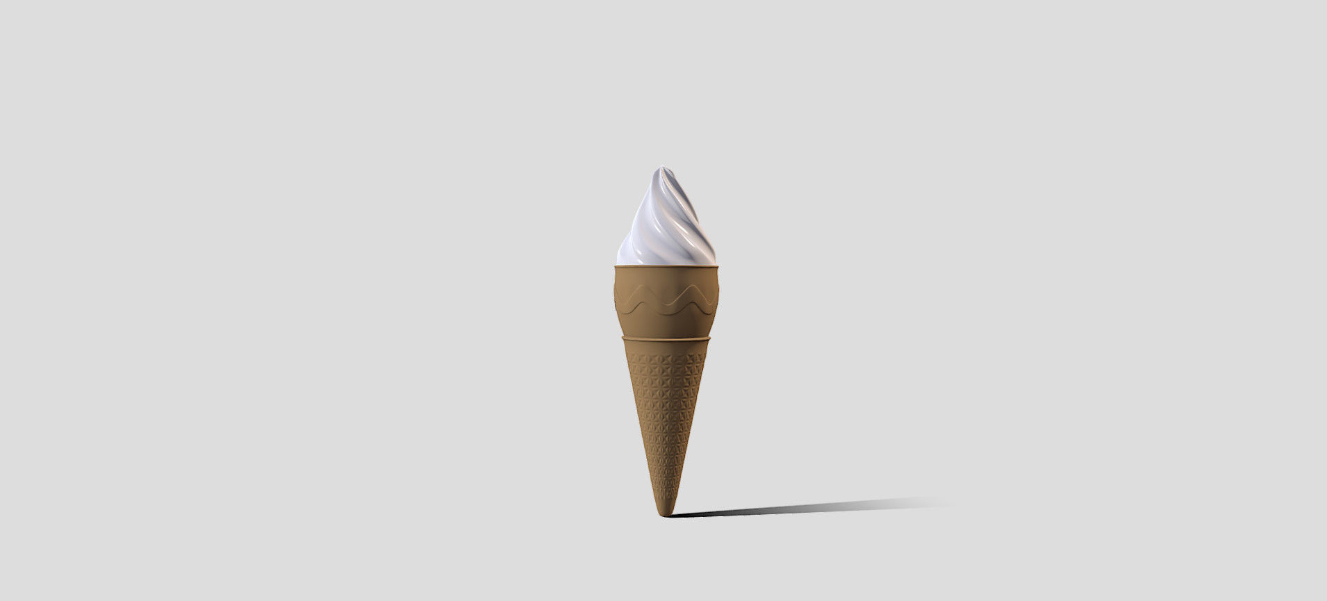 Cone Ice Cream 3D model_43
