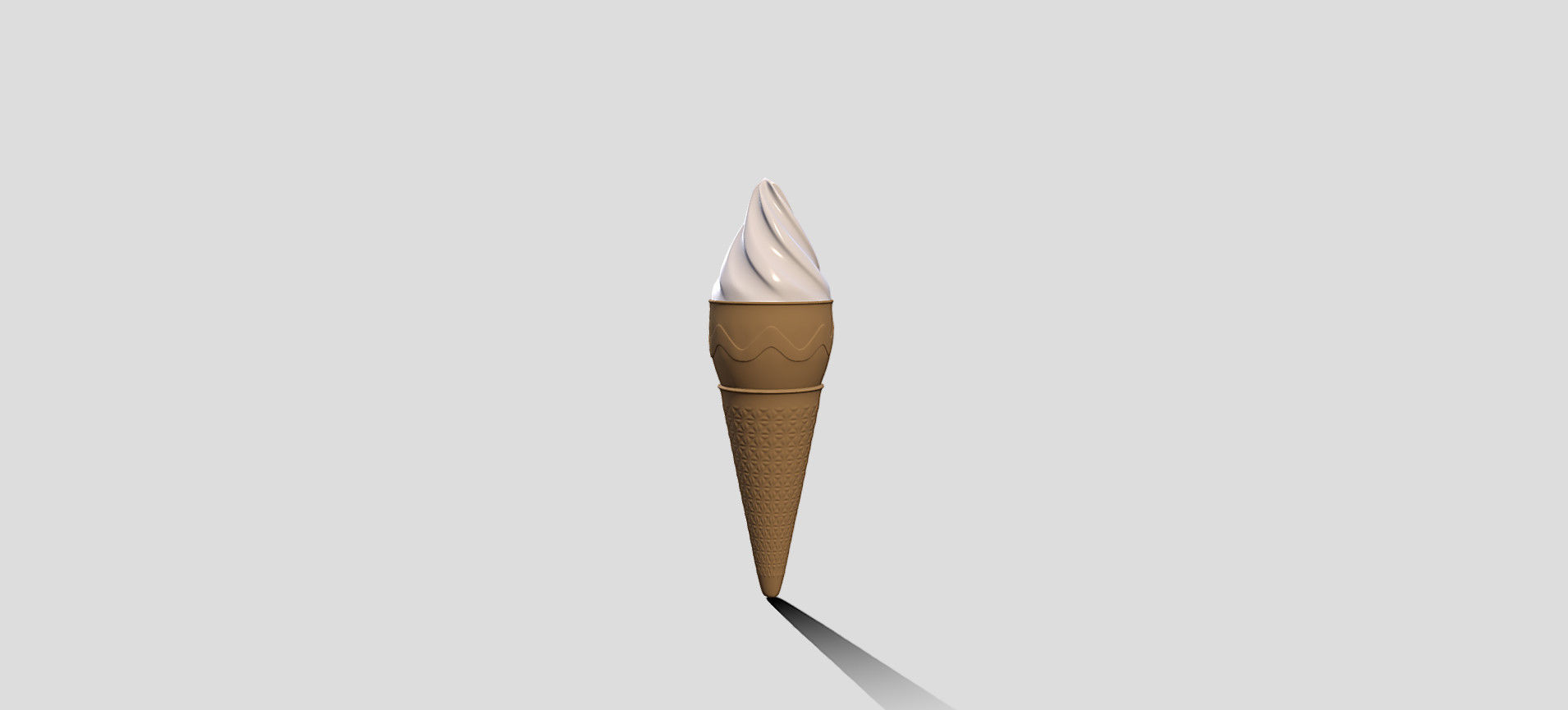 Cone Ice Cream 3D model_44