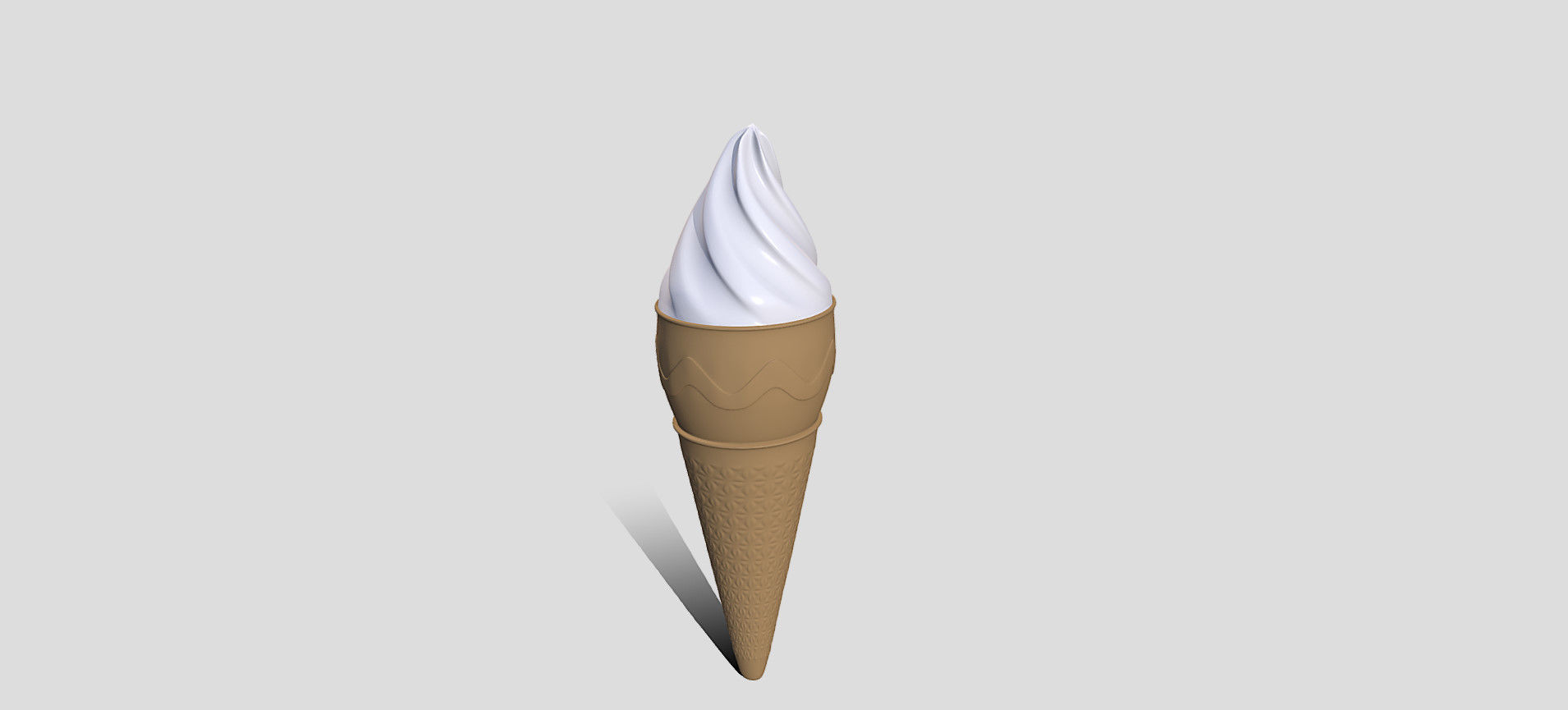 Cone Ice Cream 3D model_3