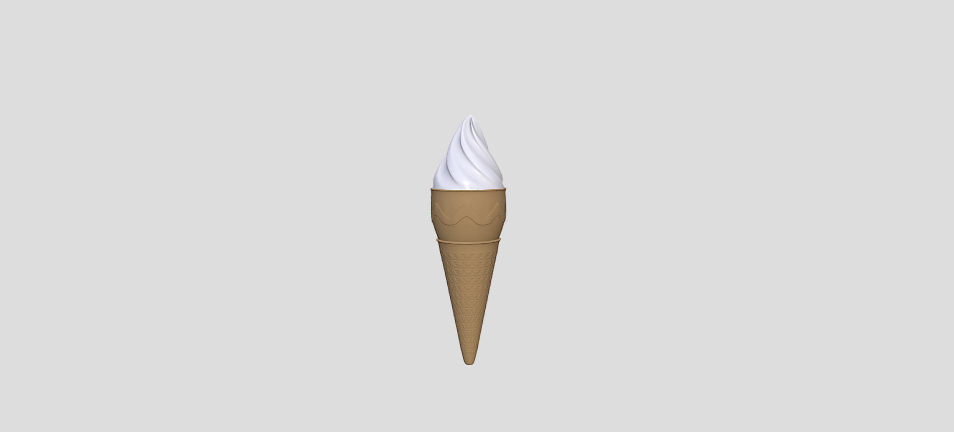 Cone Ice Cream 3D model_42