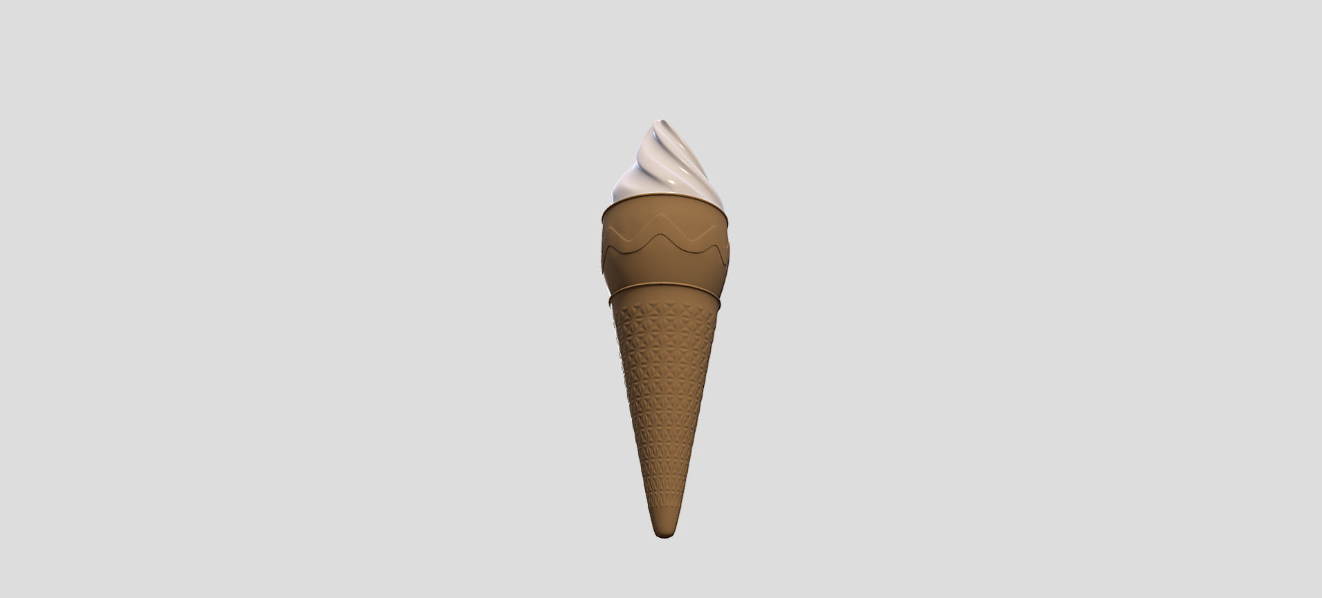Cone Ice Cream 3D model_34