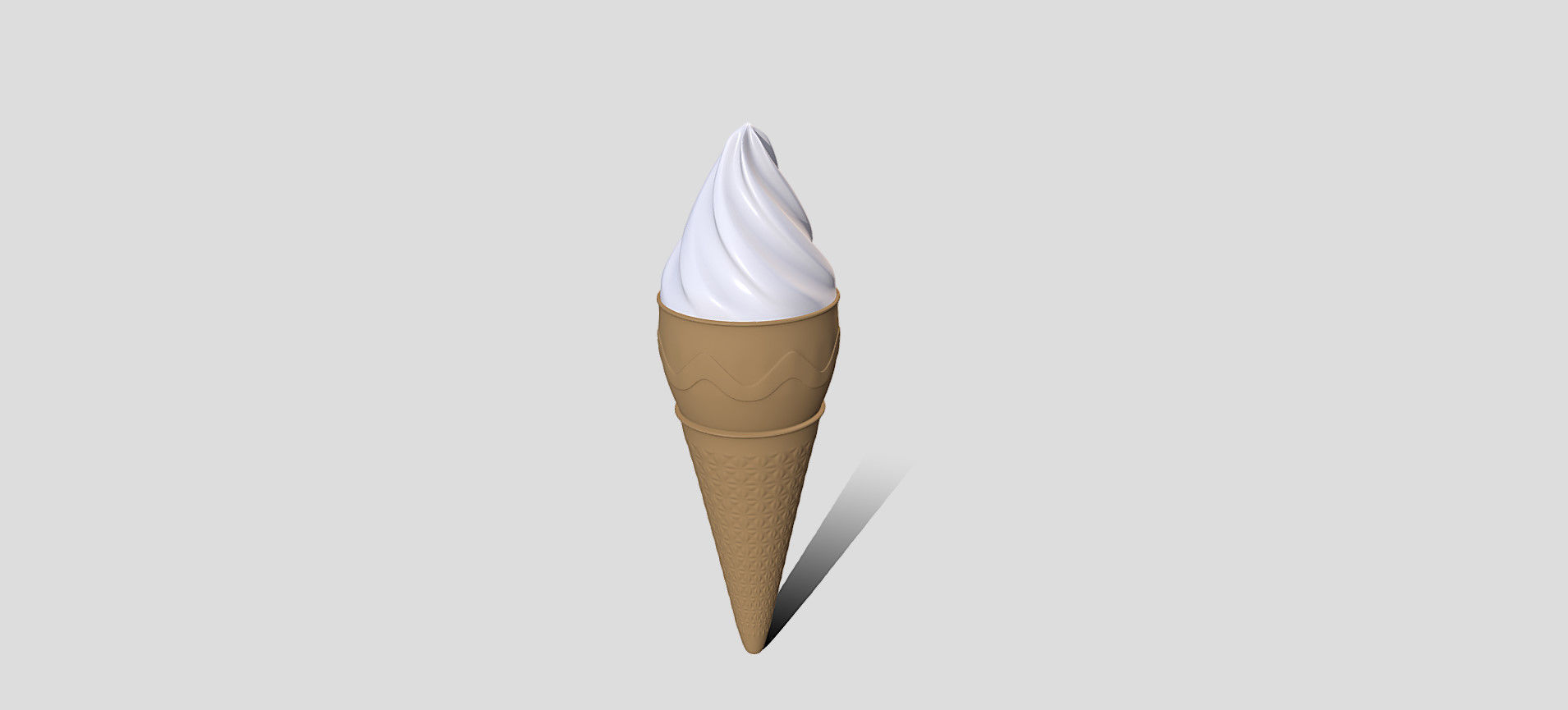 Cone Ice Cream 3D model_4
