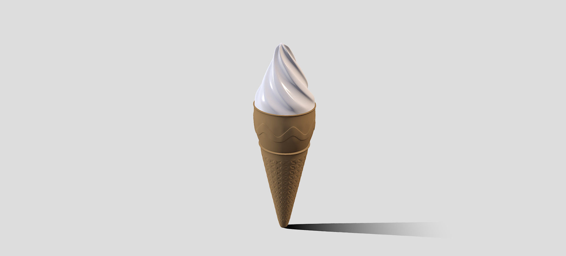 Cone Ice Cream 3D model_6