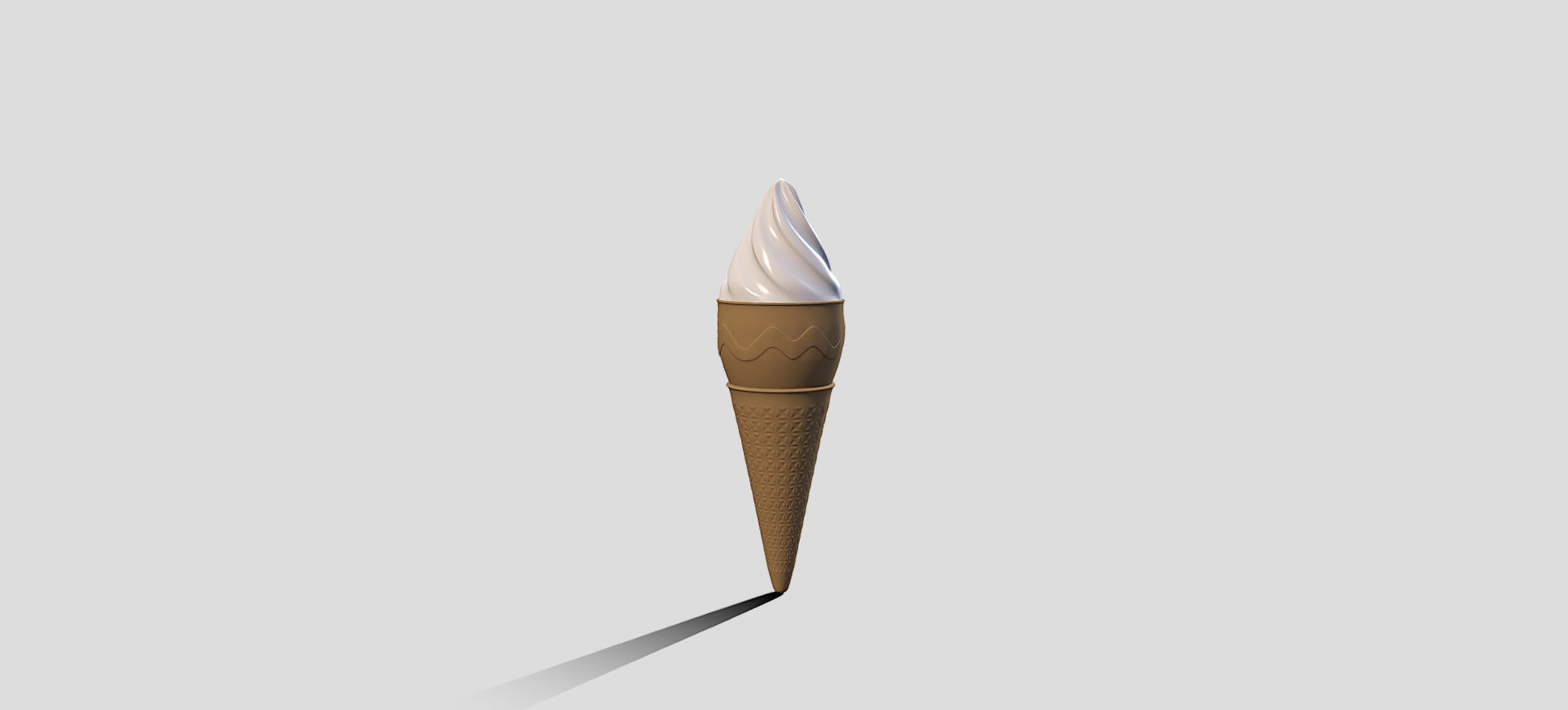 Cone Ice Cream 3D model_45