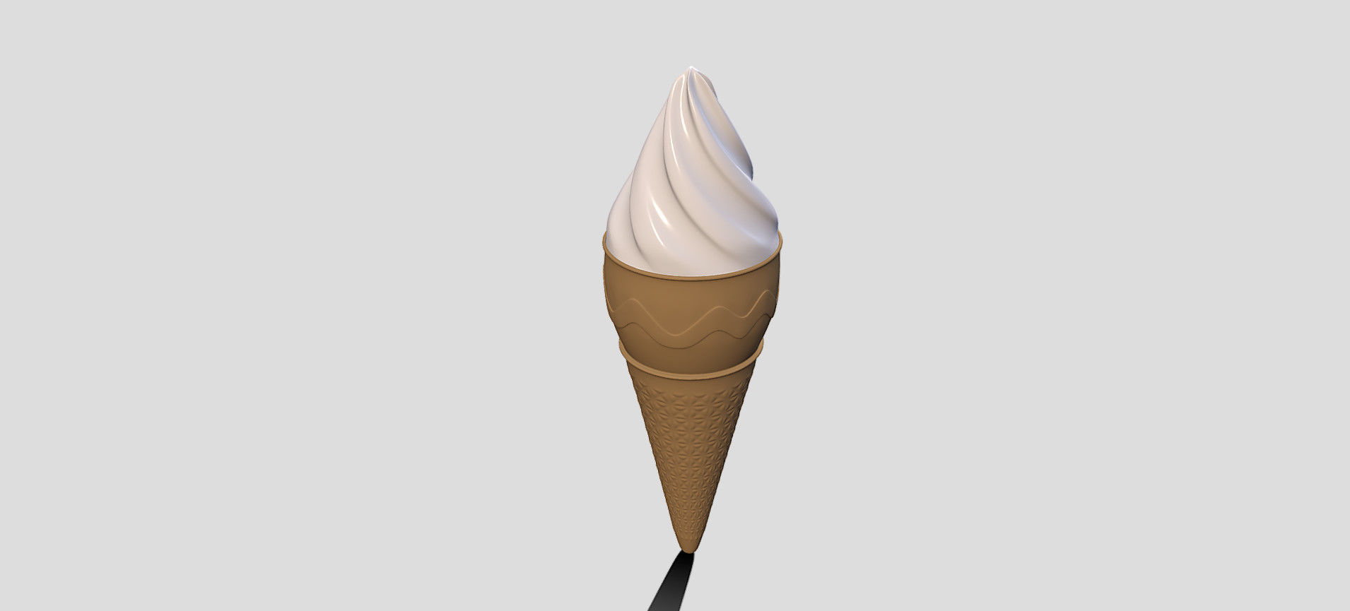 Cone Ice Cream 3D model_8