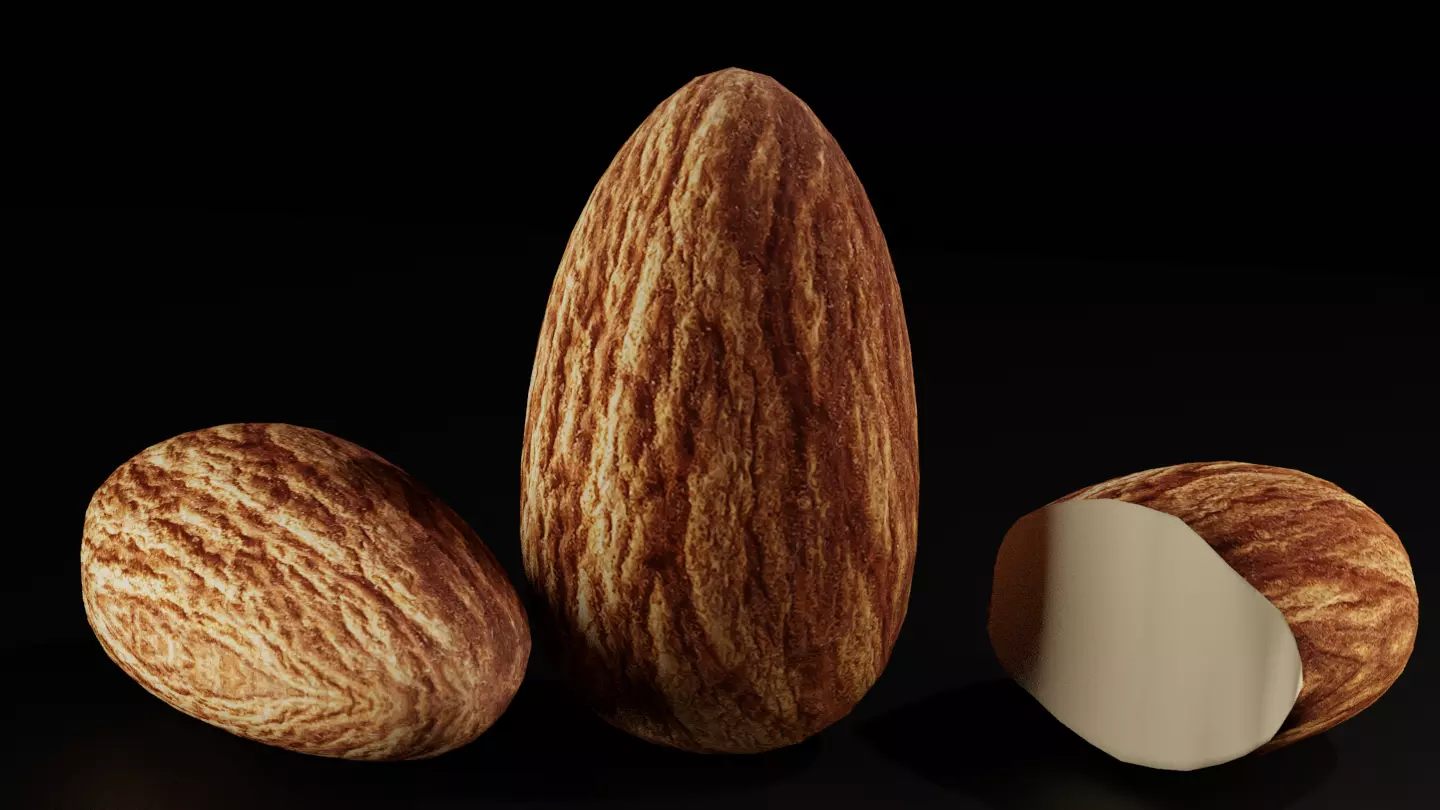 3d Model Almond Fruit 3D model_0