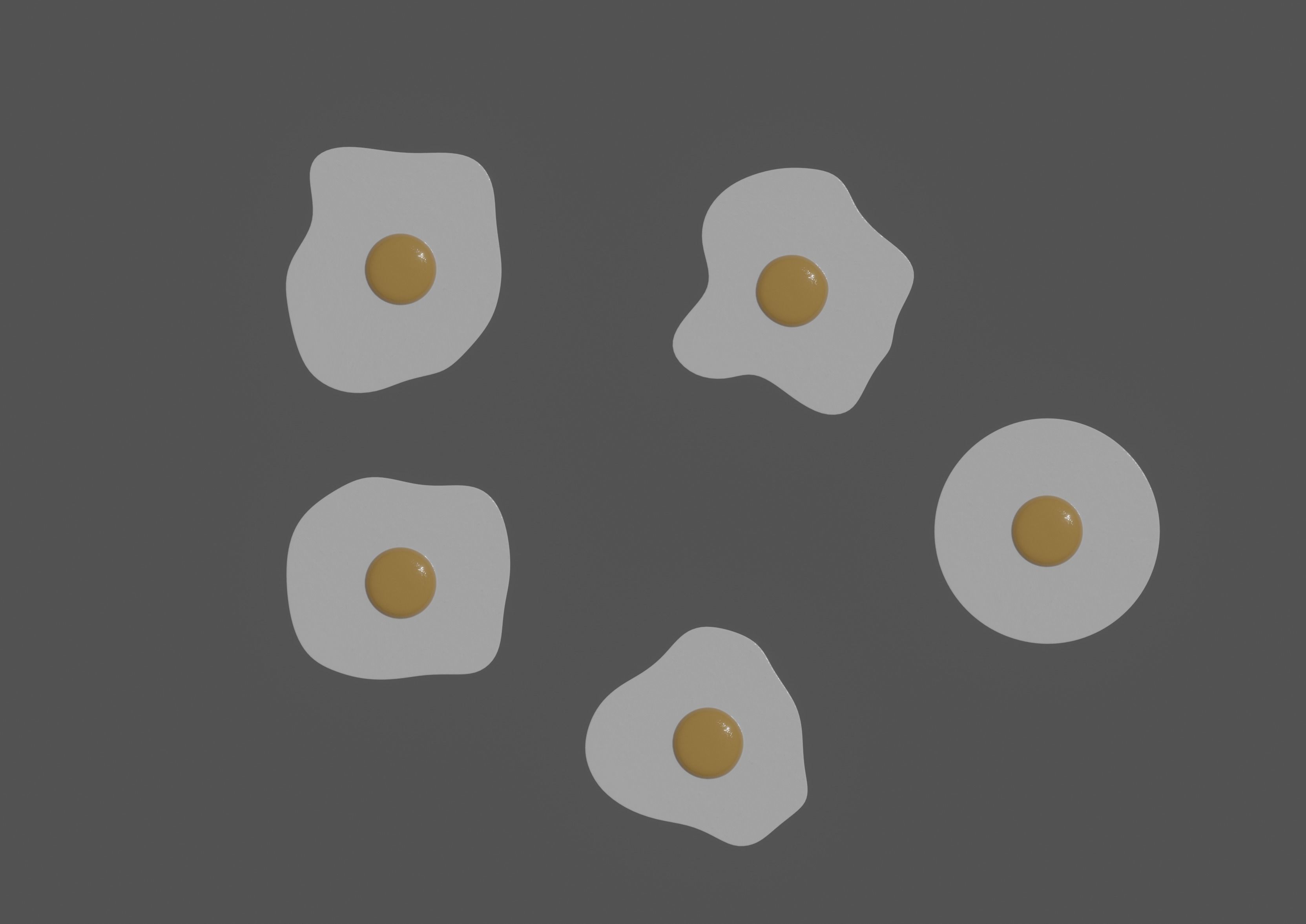 Fried Egg 3D model_1
