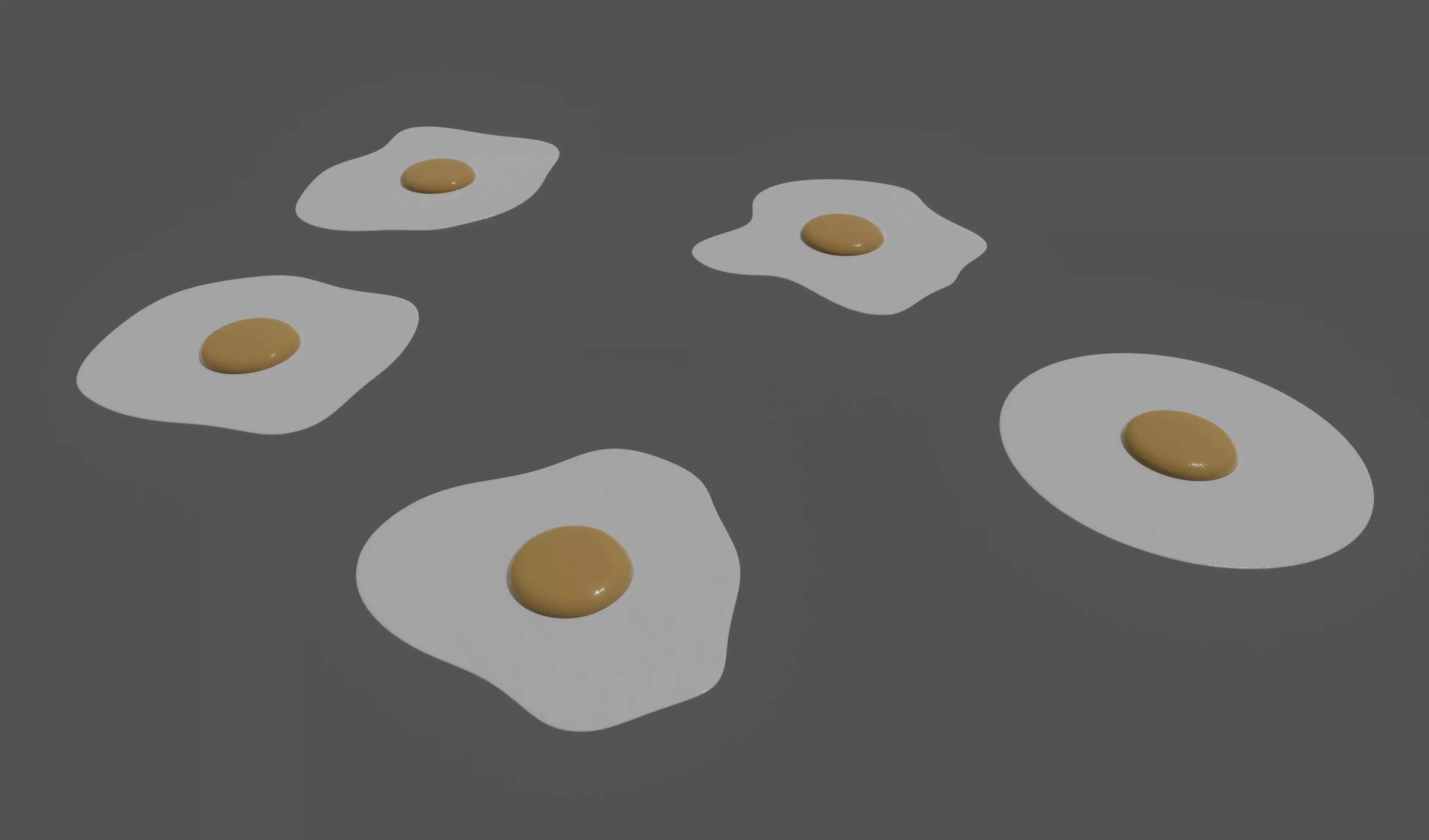 Fried Egg 3D model_0