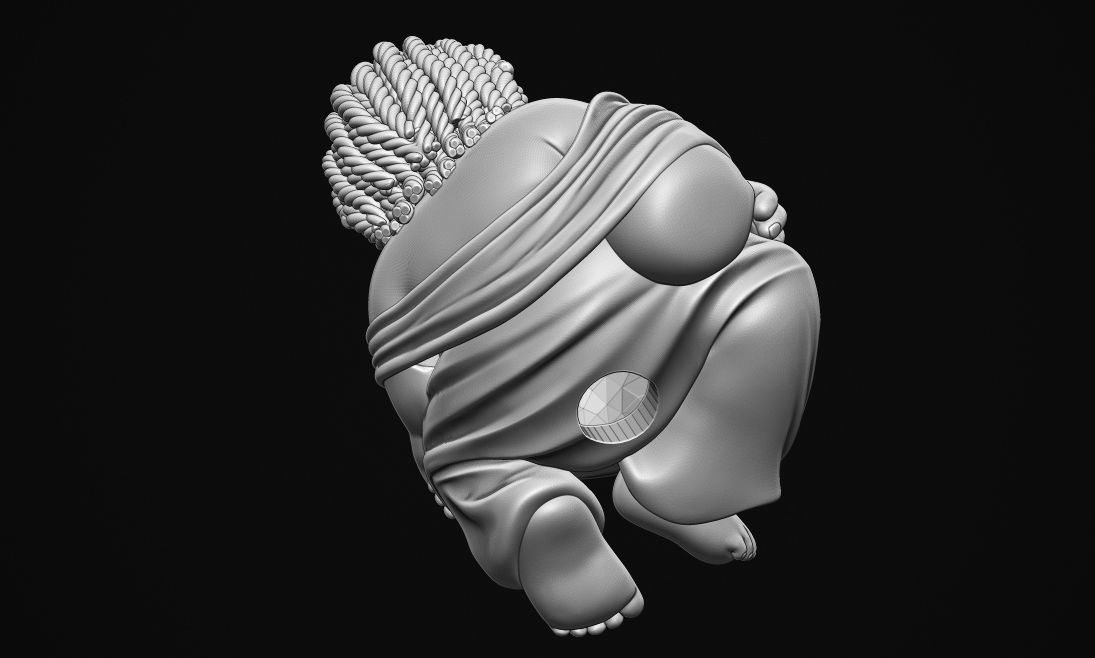 African Buddha 3D print model_10