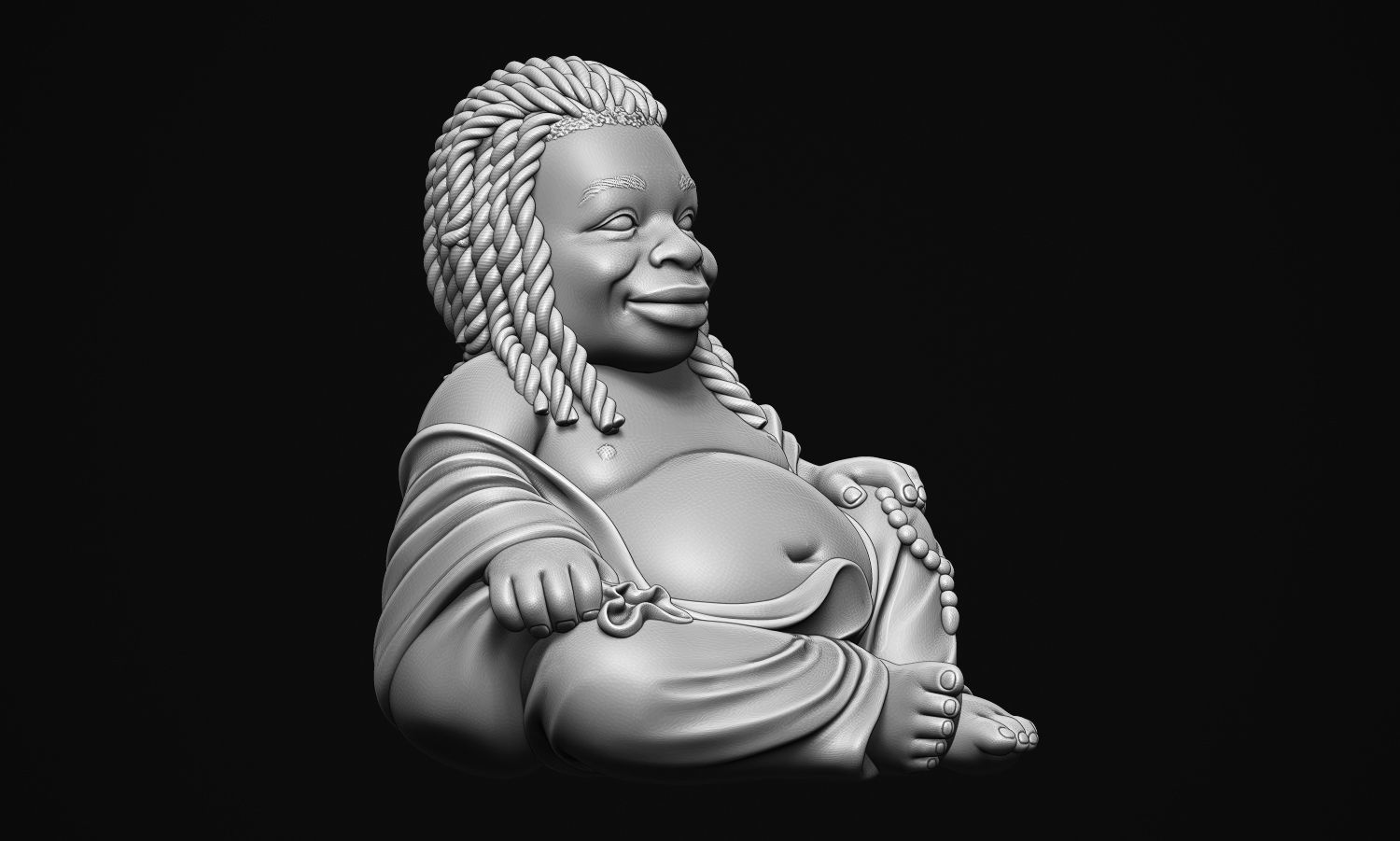 African Buddha 3D print model_13