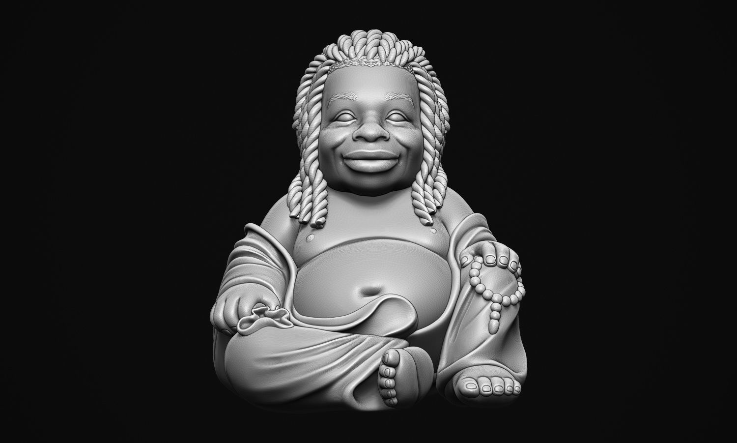 African Buddha 3D print model_11