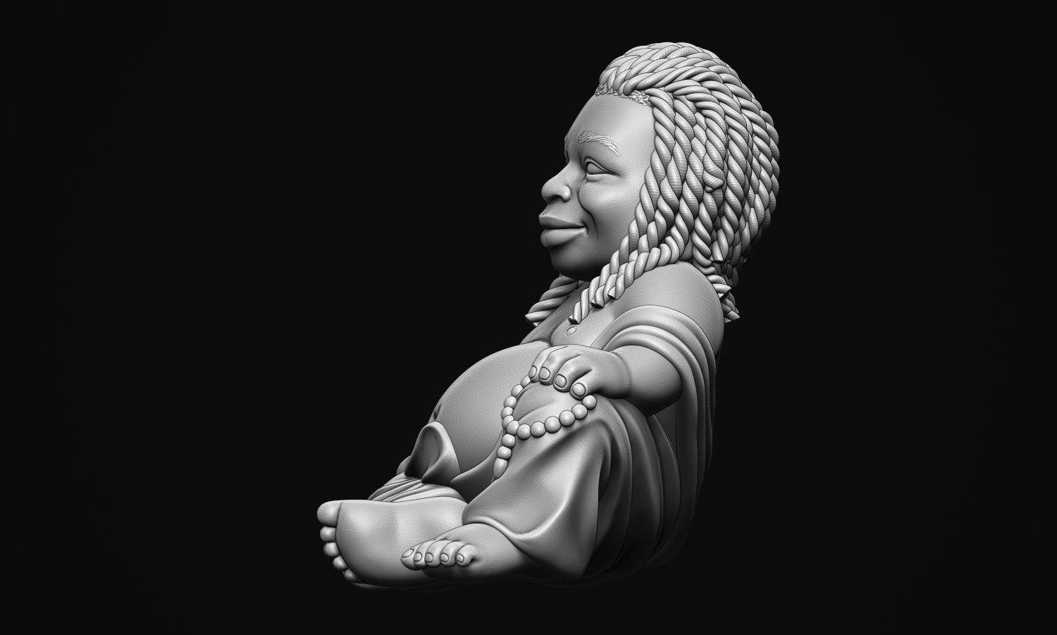 African Buddha 3D print model_23