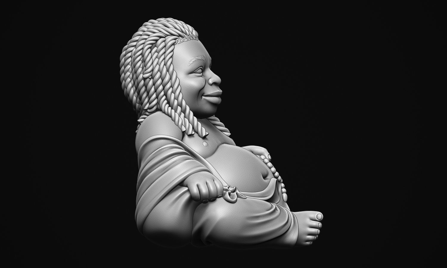 African Buddha 3D print model_14